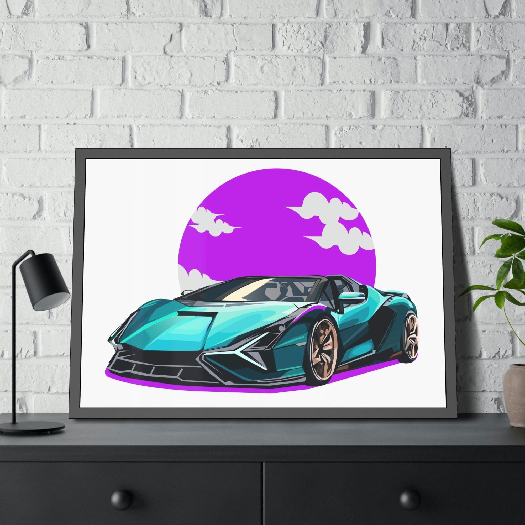 Lamborghini Art in Motion: Lamborghini Framed Canvas & Poster Masterpiece