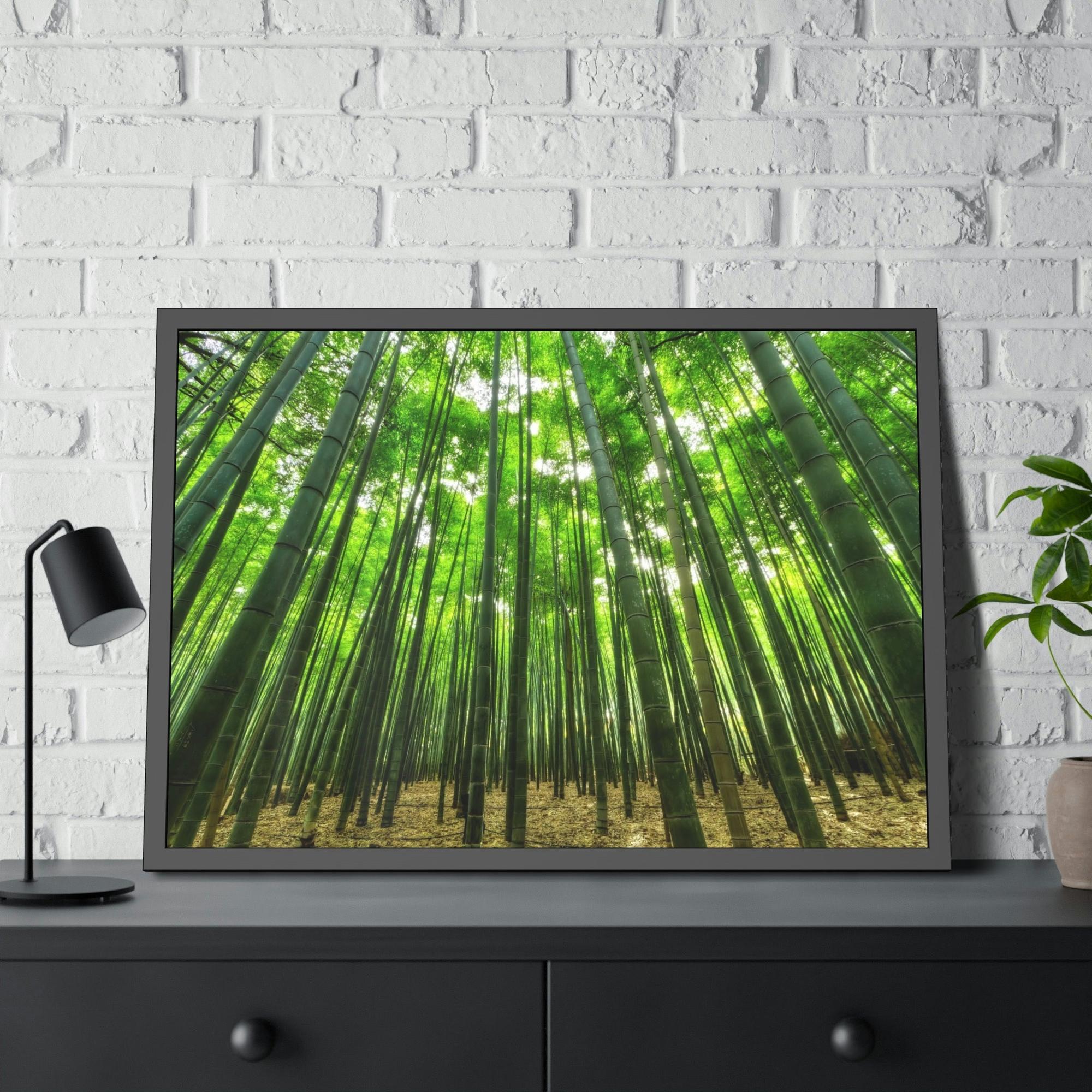 Trees Enchanted Forest: Framed Canvas Wall Art of Trees