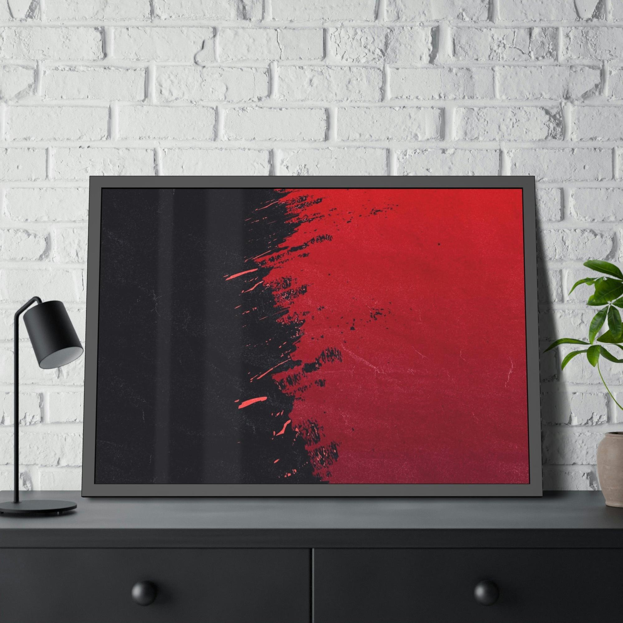 Red Abstract Art Passion and Power: Red Abstract Art on Natural Canvas and Prints