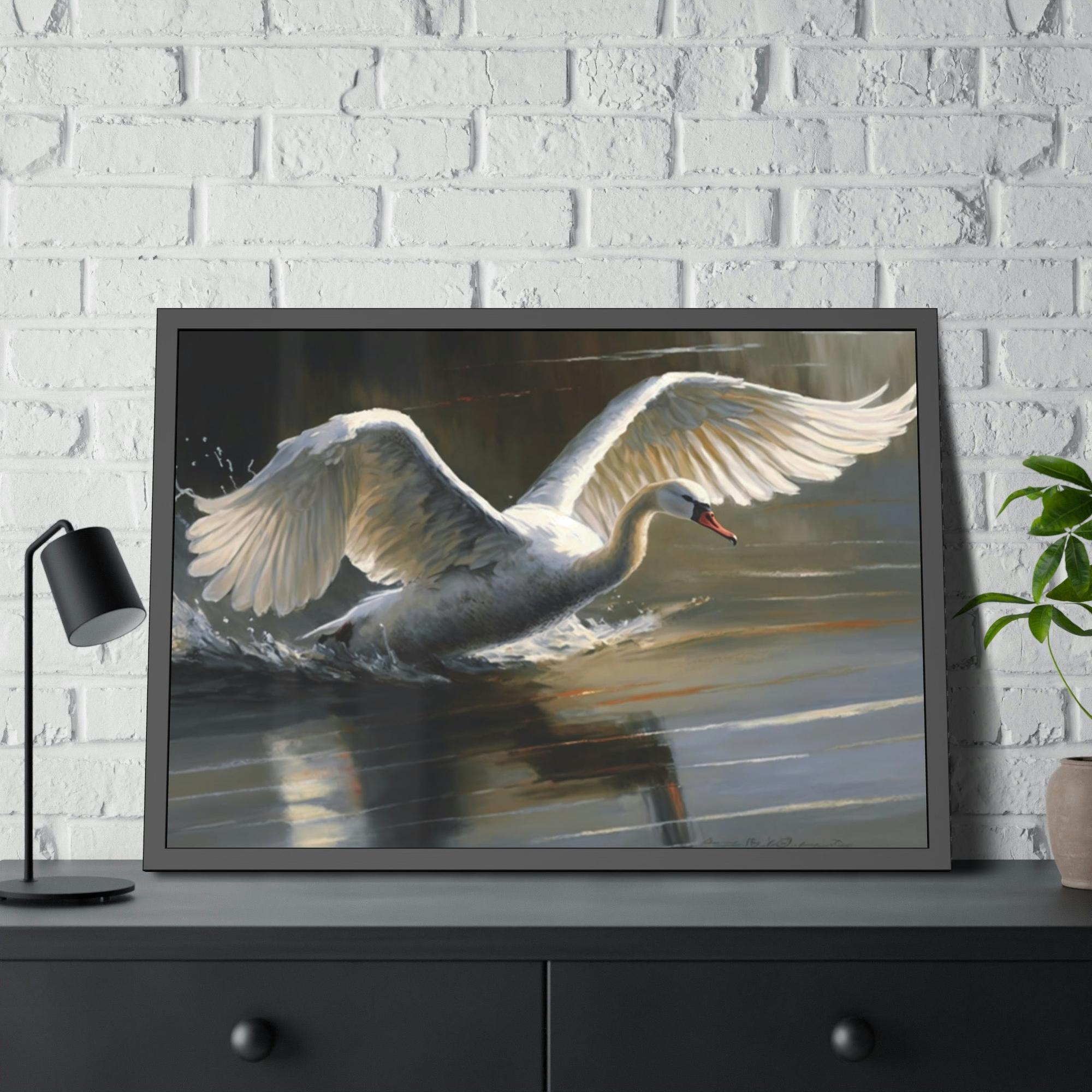 Swans Swan Elegance: A Sophisticated and Luxurious Painting on Canvas