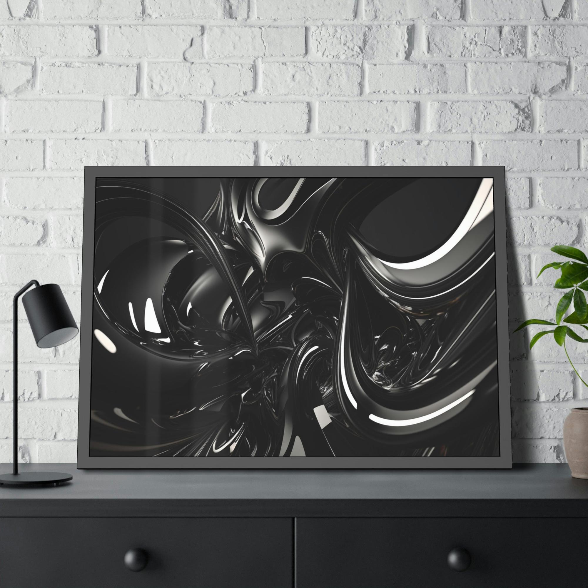 Black Black is the New Black: Modern Black Art Print