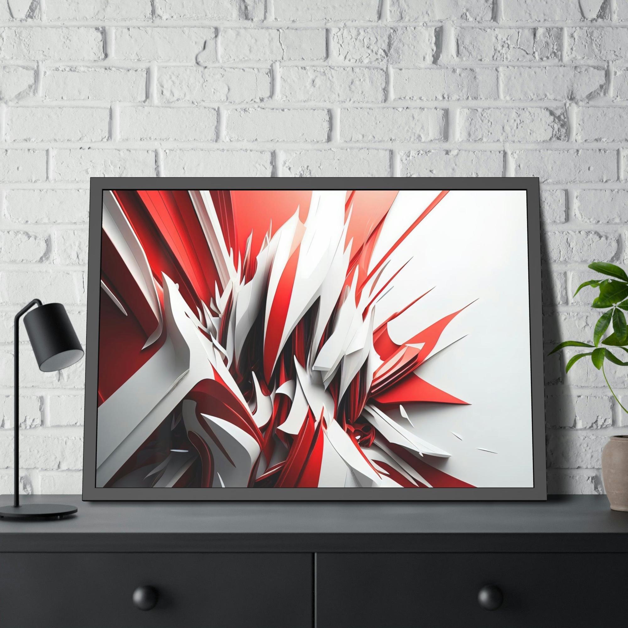 Red Abstract Art The Art of Intensity: Red Abstract Print on Canvas and Wall Art