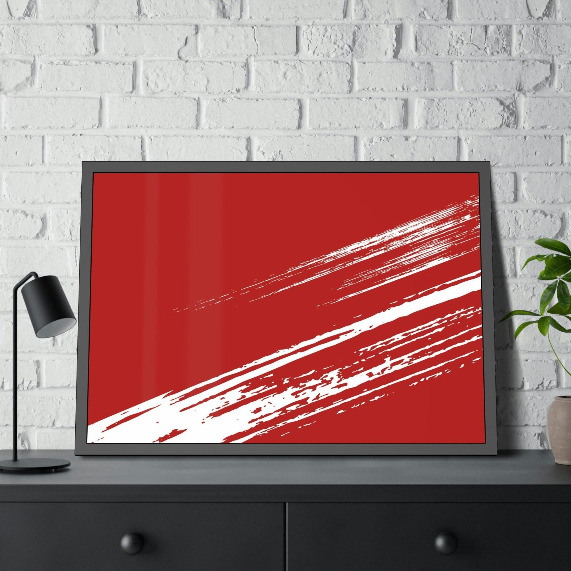 Red Abstract Art Redefining Beauty: Red Abstract Art on Framed Canvas and Posters