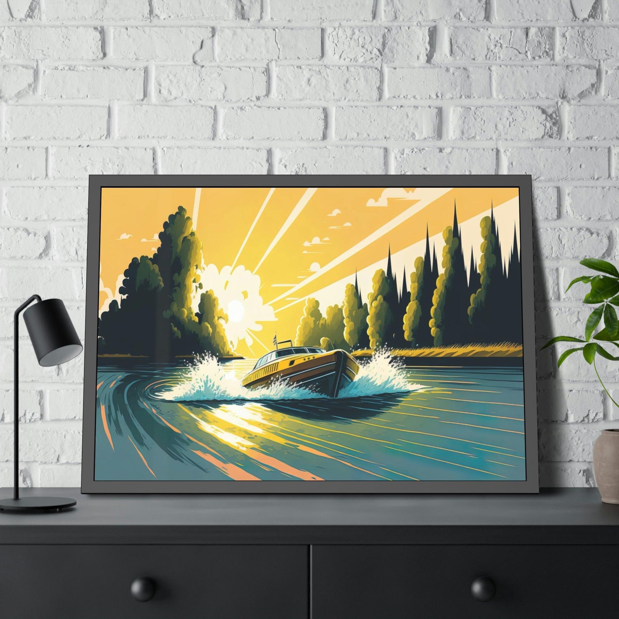 Lakes And Rivers Nature's Palette: Framed Poster & Canvas of Colorful Lakes and Rivers