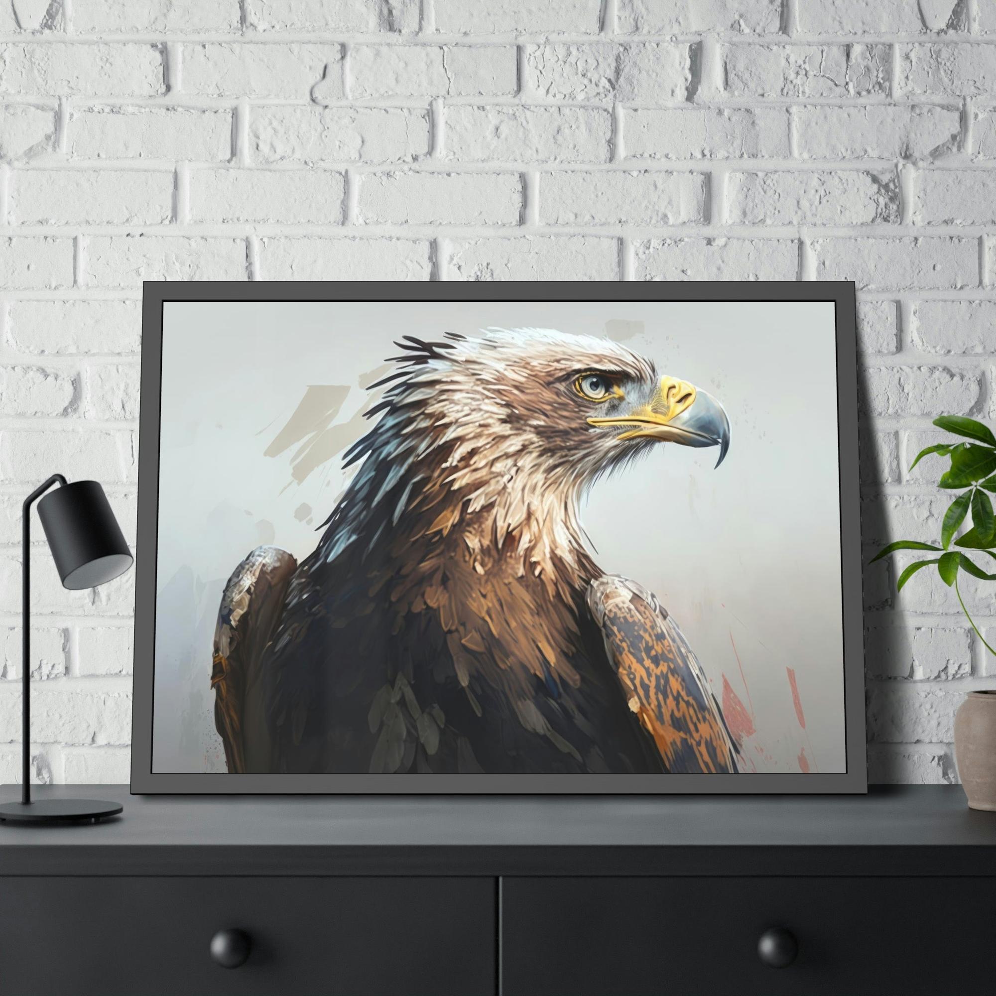 Eagles Eagle's Harmonious Flight: Canvas Print, Enveloping with Serenity and Power