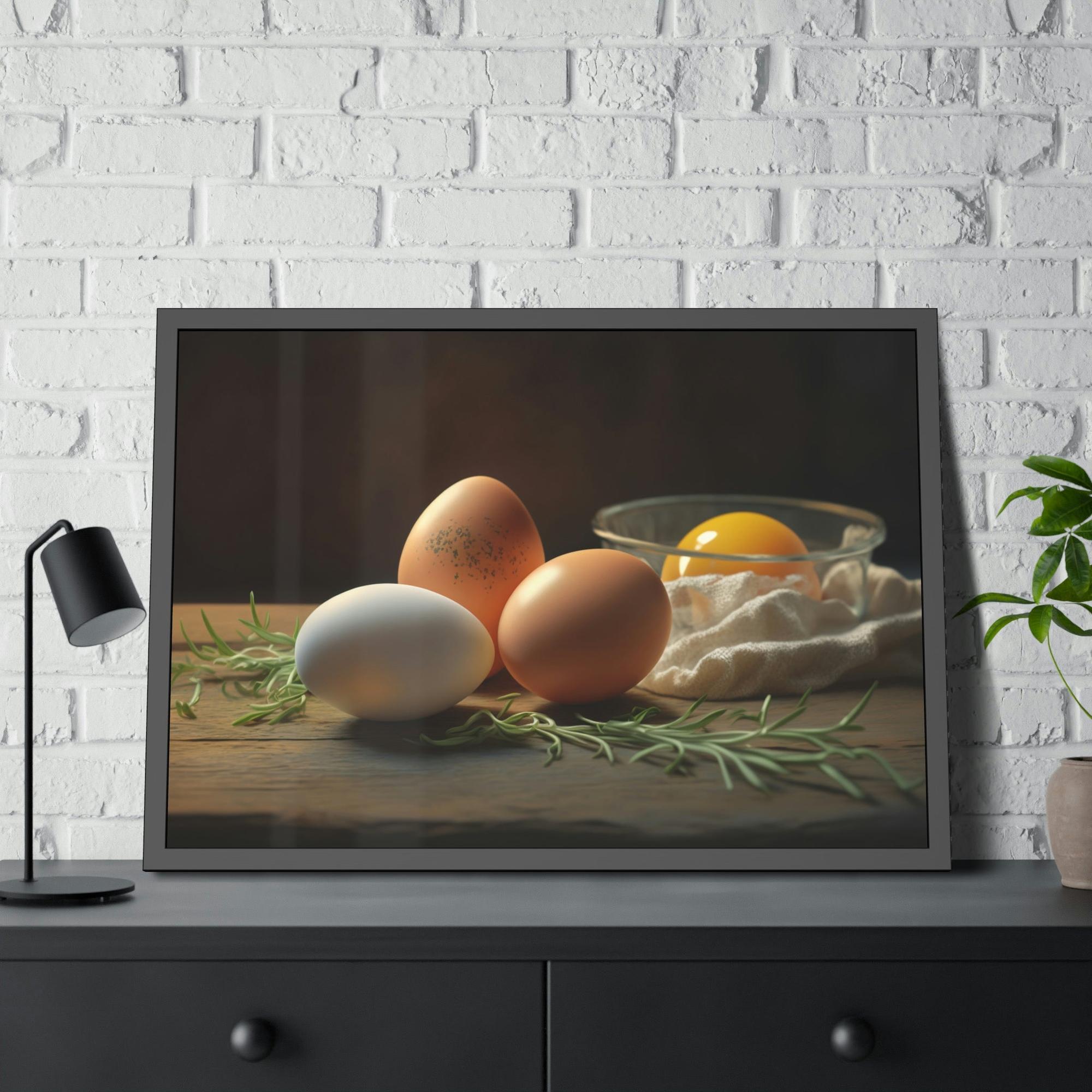 Eggs Eggstract Shapes: A Contemporary Painting of Geometric Forms Featuring Eggs