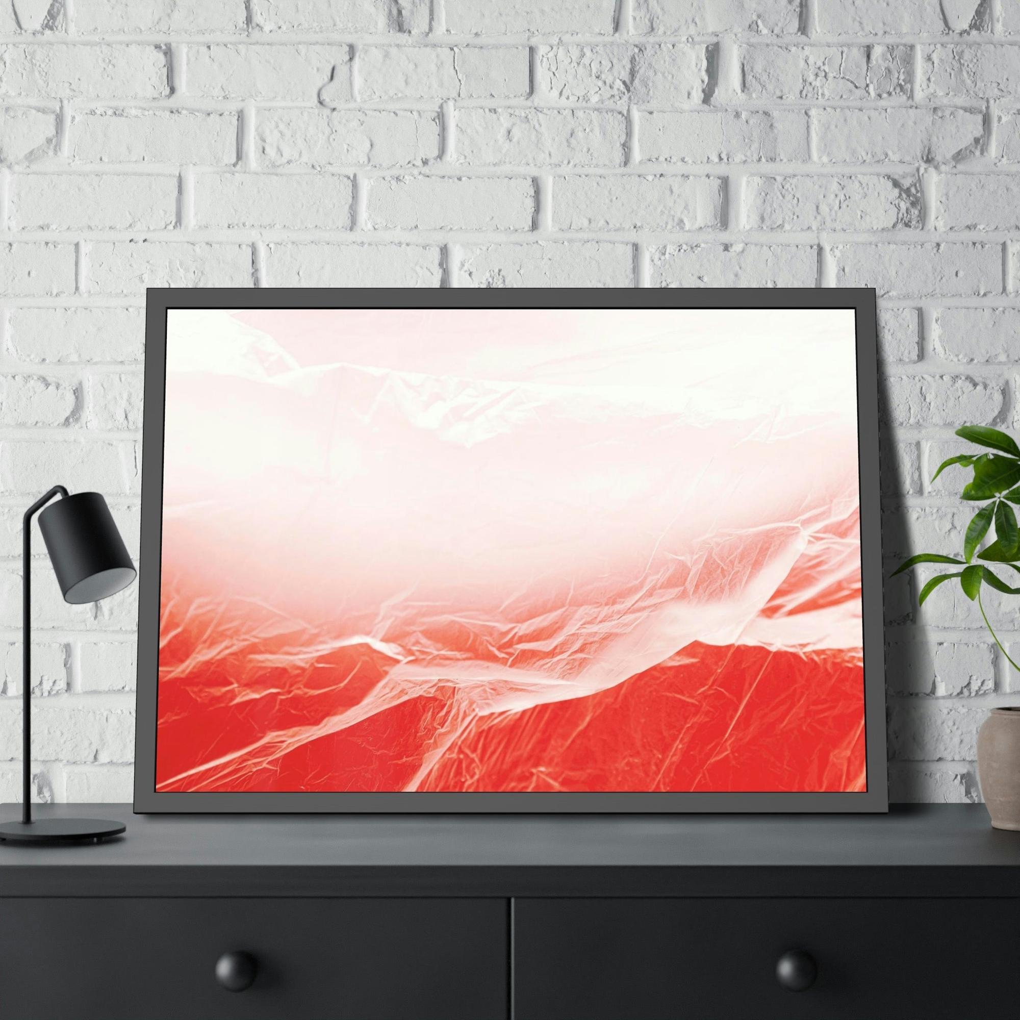 Red Abstract Art The Bold and the Beautiful: Red Abstract Framed Canvas and Poster Art