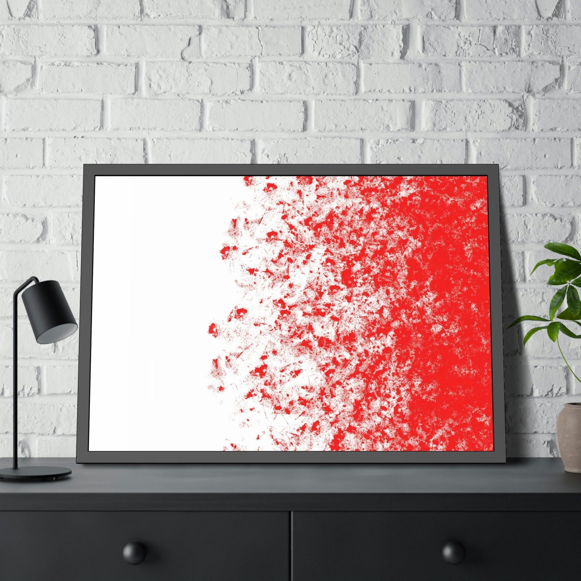 Red Abstract Art The Art of Warmth: Red Abstract Framed Posters and Print on Canvas