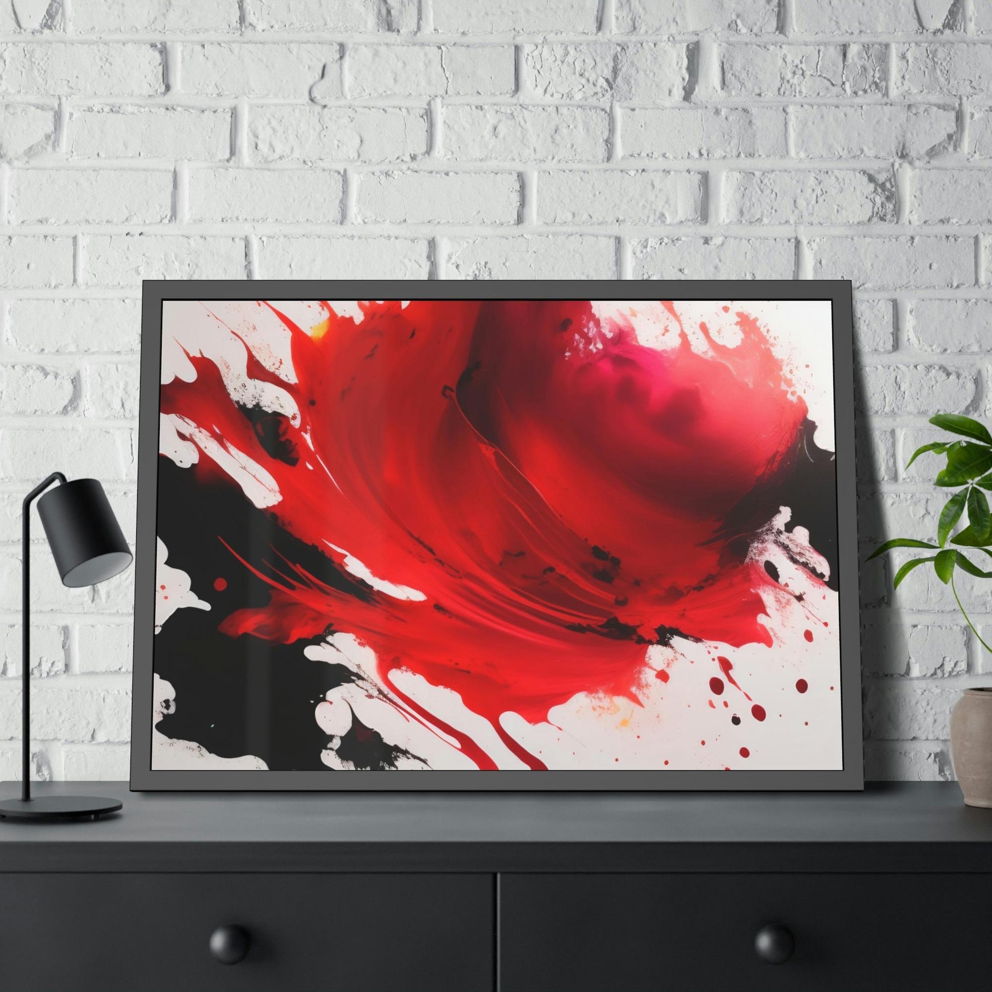 Red Abstract Art The Art of Boldness: Red Abstract Prints and Wall Art on Natural Canvas & Posters