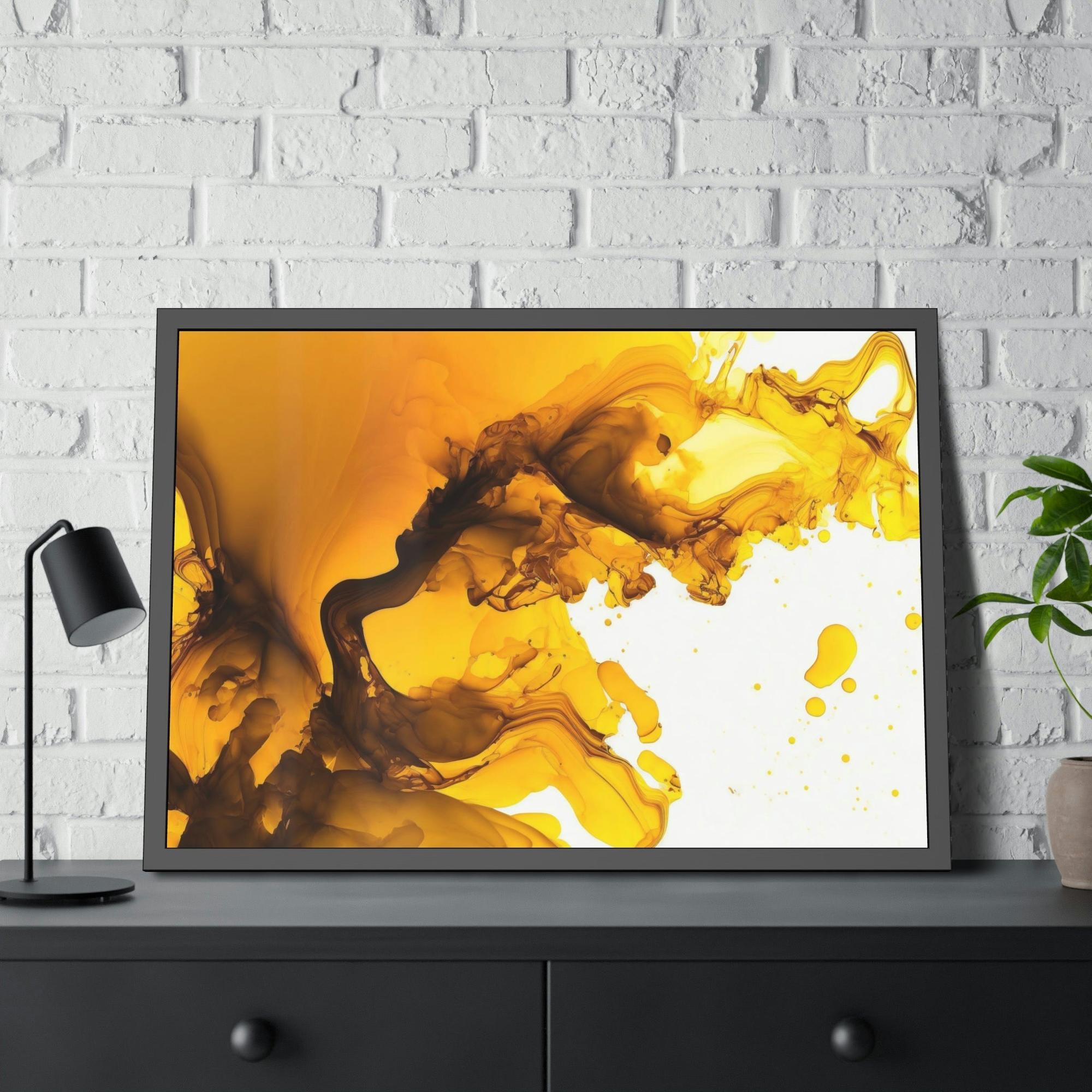 Yellow Mellow Yellow: Relaxing and Soothing Framed Poster & Canvas Art of a Soft Yellow Abstract Pattern