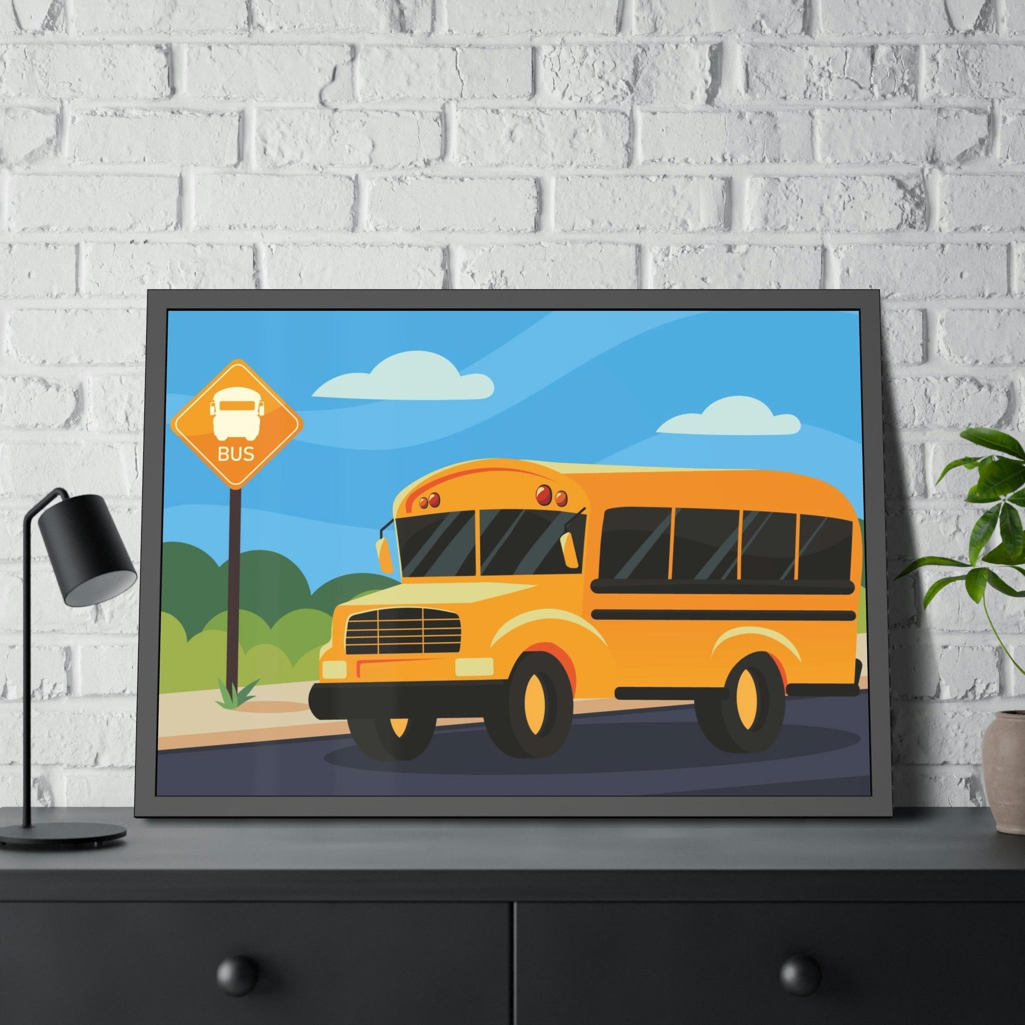 Bus Cityscape Symphony: Harmonizing Bus and Canvas & Poster Wall Art