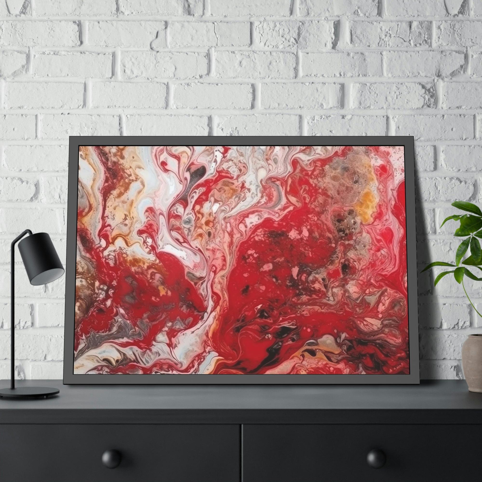 Red Abstract Art Passionate Red: A Stunning Print on Canvas for Your Modern Home