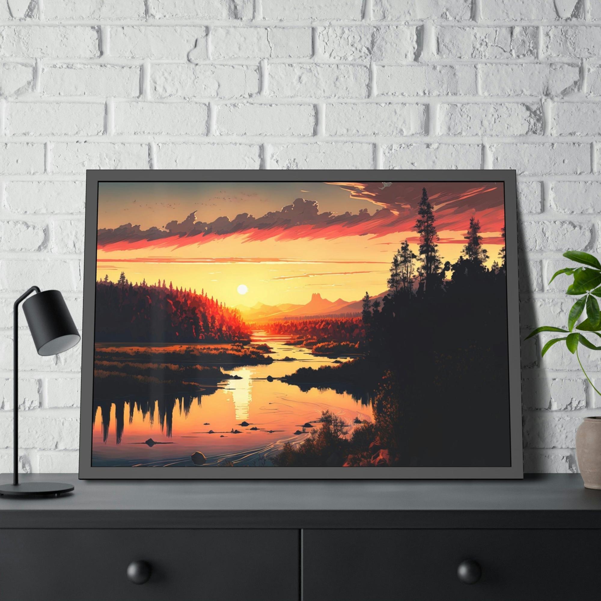 Lakes And Rivers Colors of the River: Natural Canvas Wall Art with Vibrant River Scenery