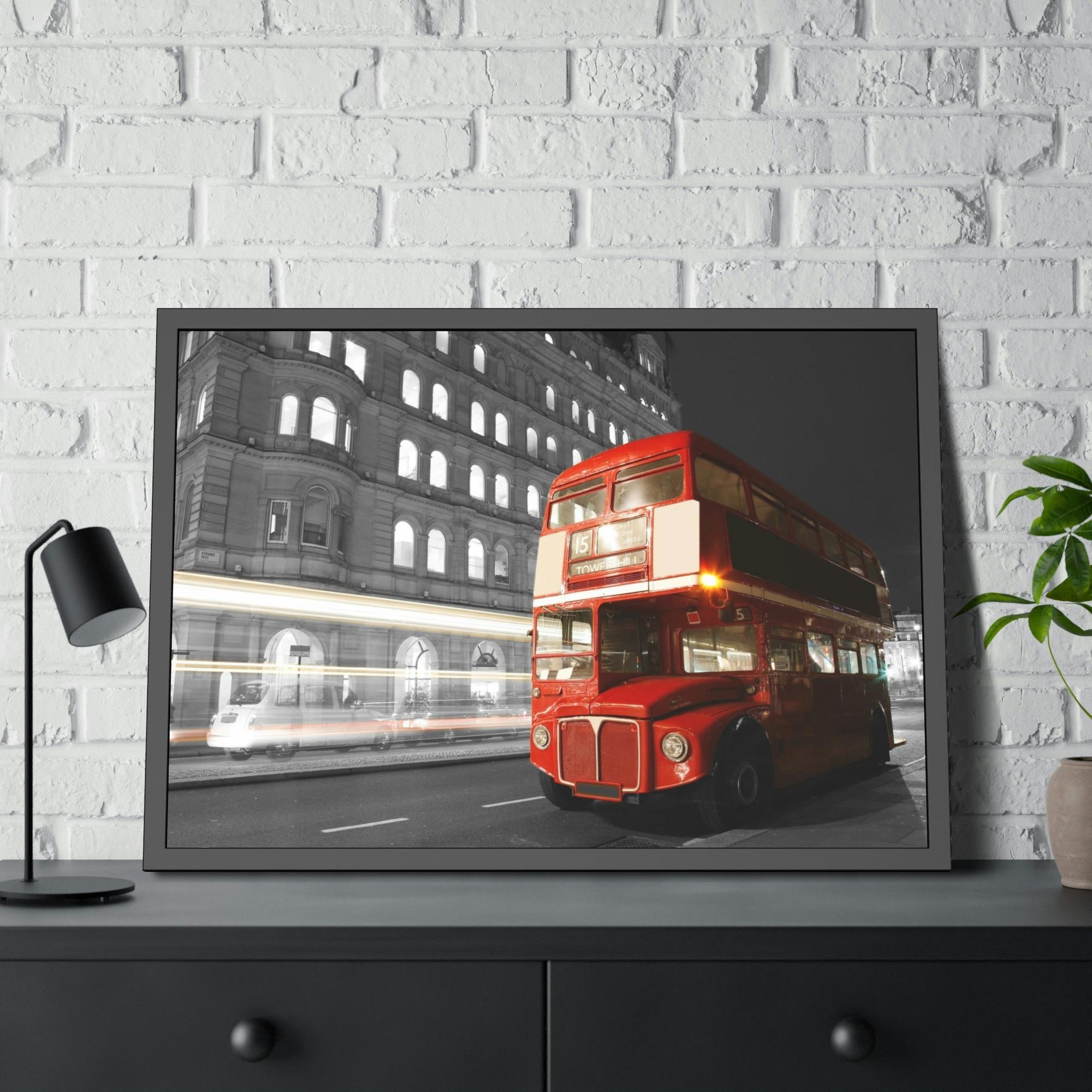 Bus Urban Rhythms: Bus Commute on Canvas & Poster Wall Art