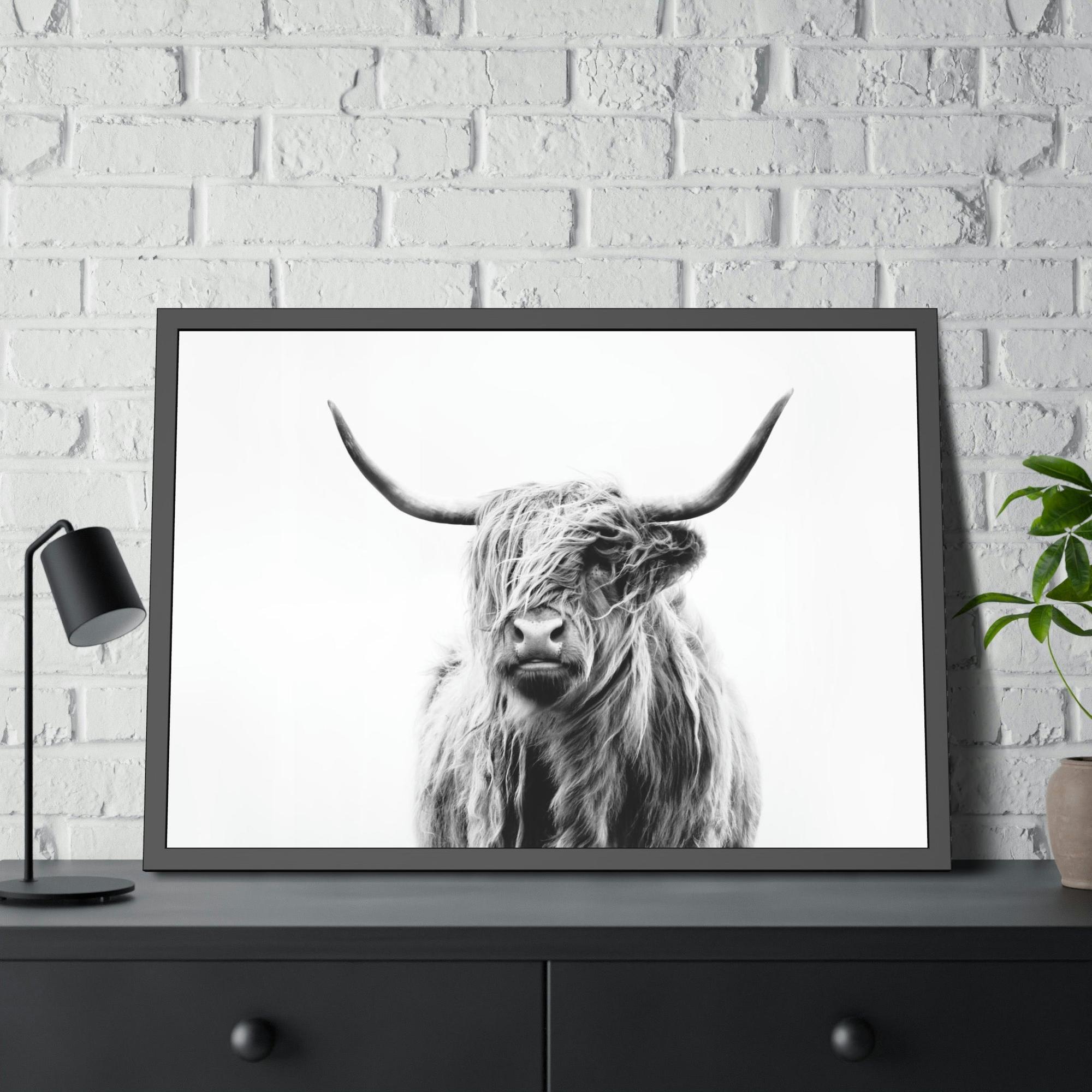 Highland Cow Nature's Majesty: Cow Art for a Breathtaking Wall Art Statement
