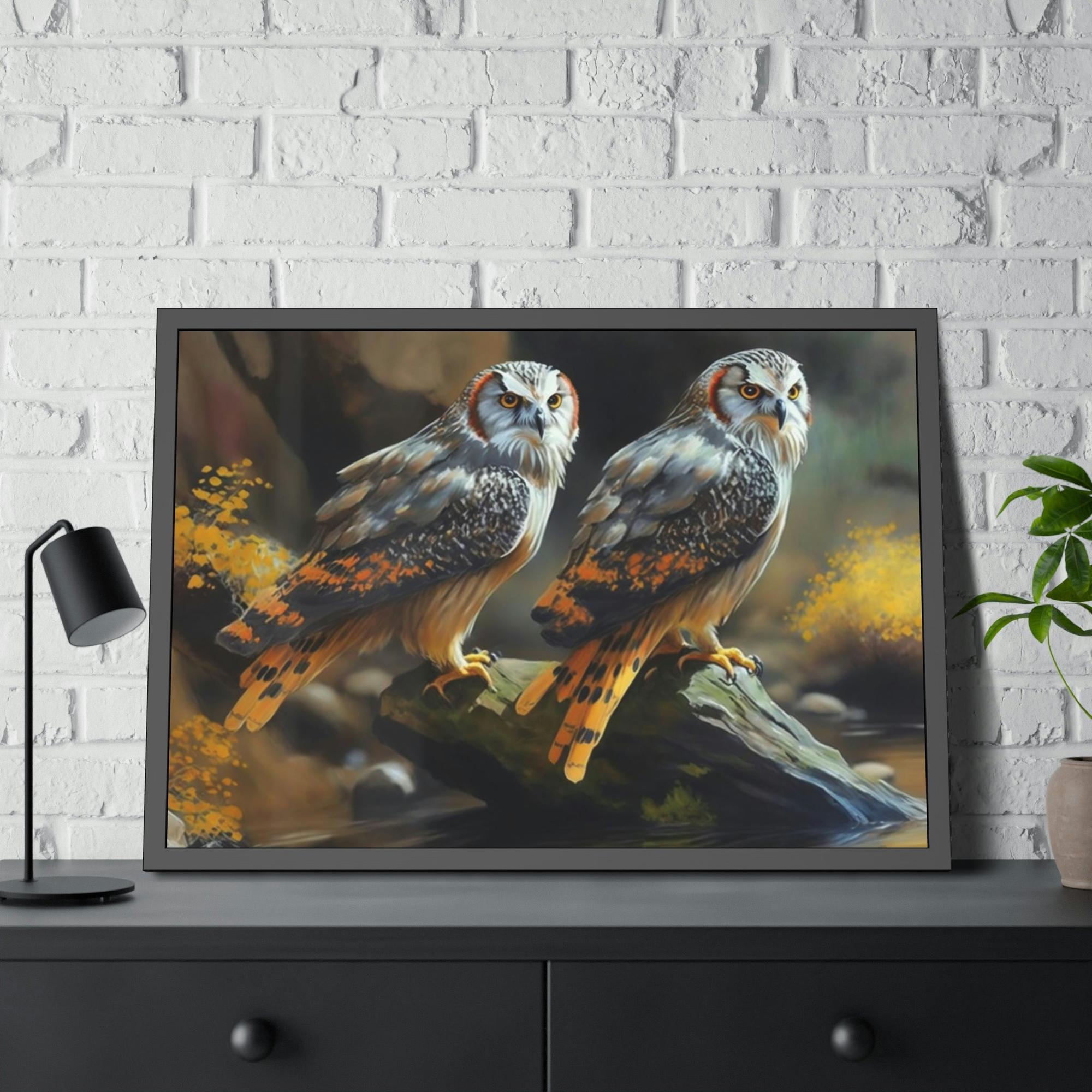 Owls Majestic Owls: An Artistic Depiction on Canvas