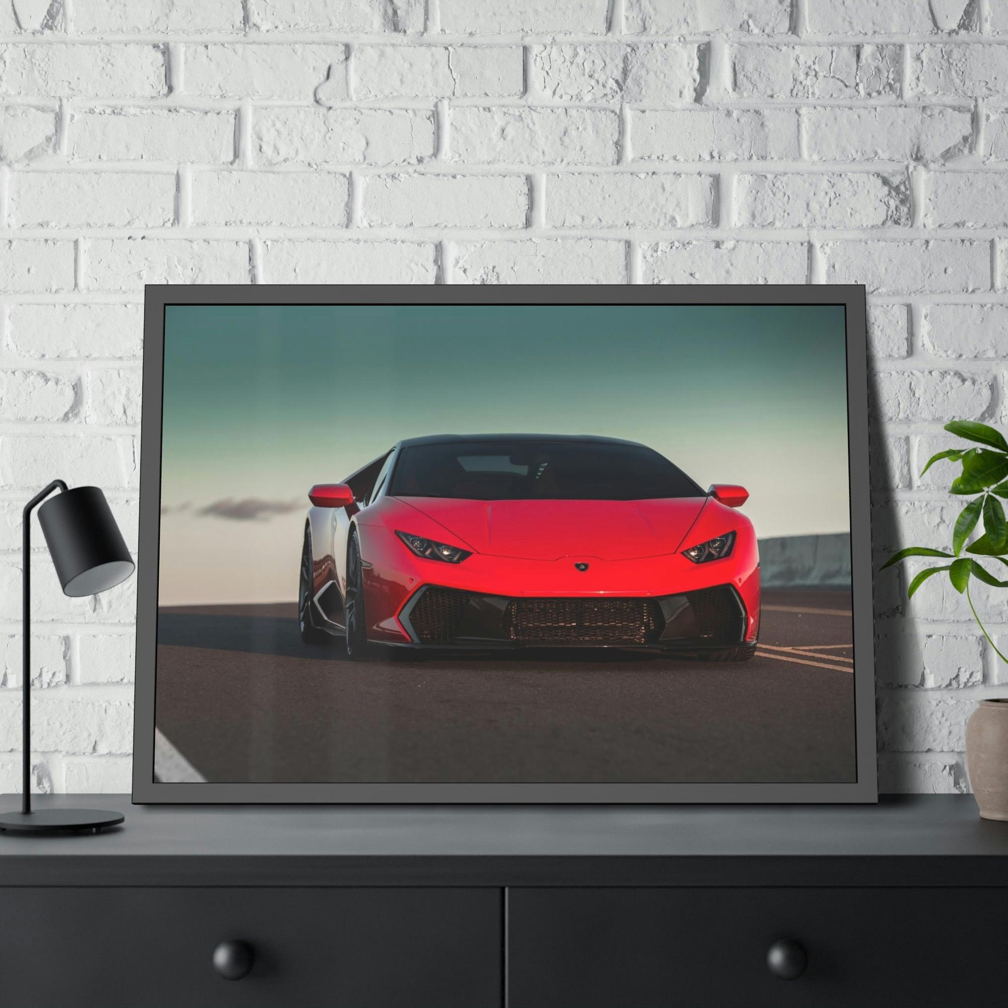 Lamborghini The Epitome of Style: Framed Canvas & Posters Print of a Lamborghini Supercar