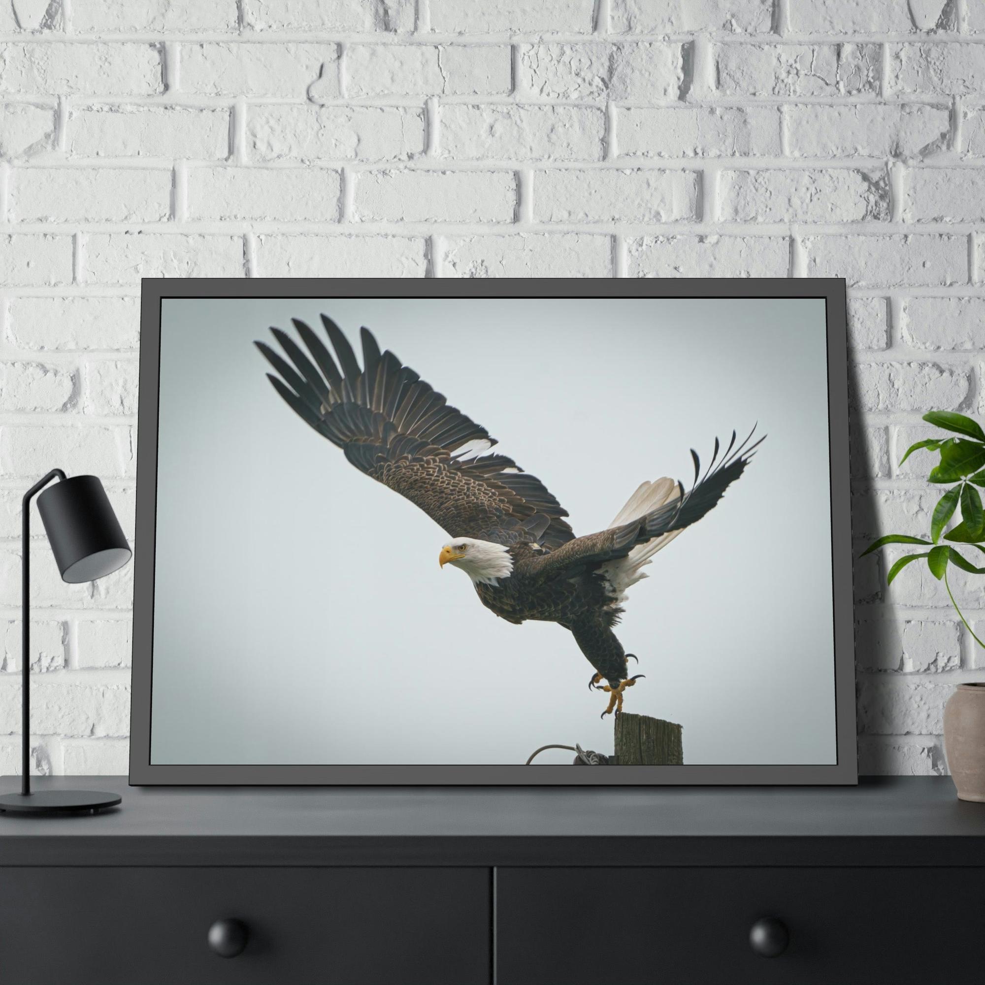 Eagles Eagle's Wings Unbound: Framed Canvas Embracing the Spirit of Freedom