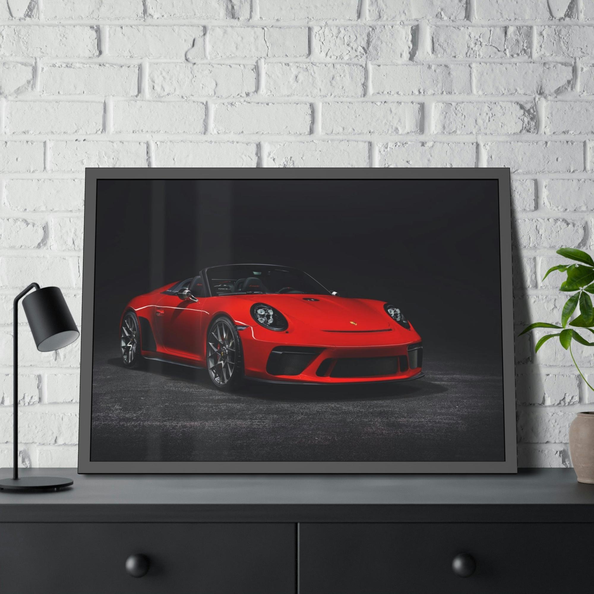 Porsche A Classic in the Making: The Timeless Appeal of a Red Porsche on Canvas & Poster