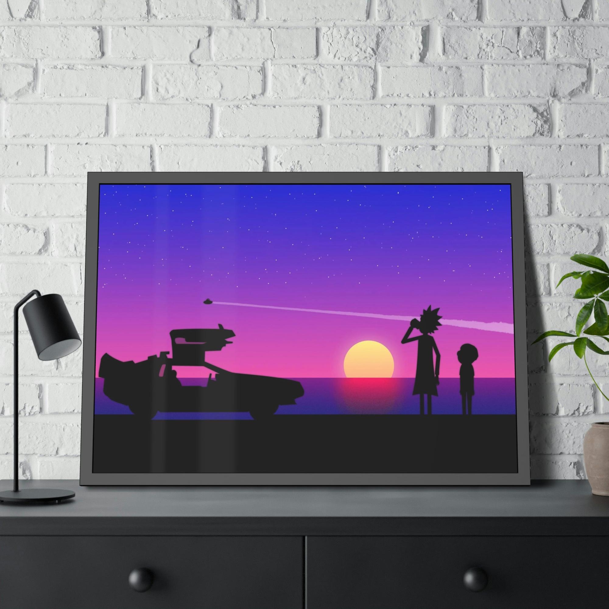 Rick And Morty Art Out-of-This-World Creativity: Framed Canvas Rick and Morty Art for Wall Decor