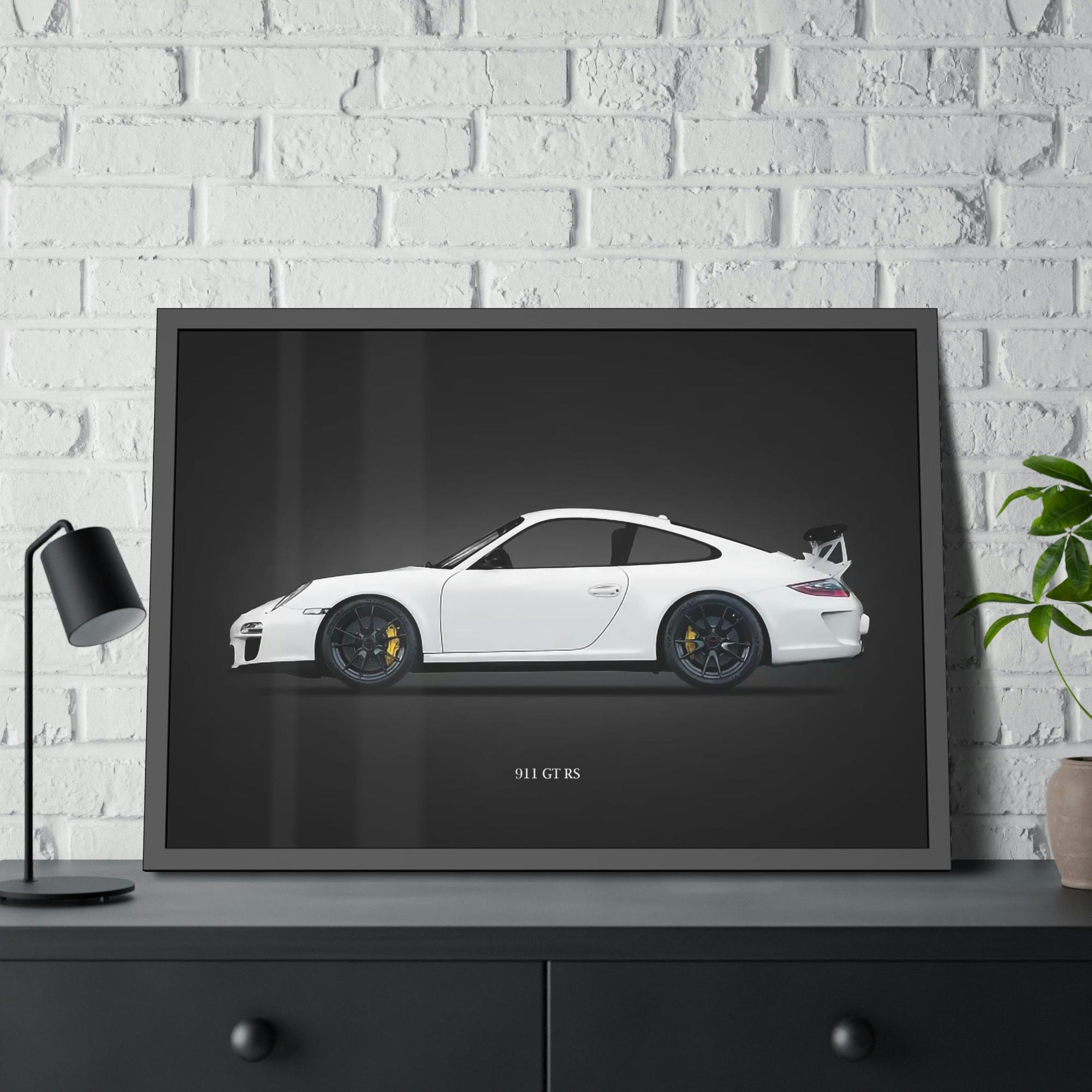Porsche Porsche Wall Art: White Art Print for Luxury Car Lovers
