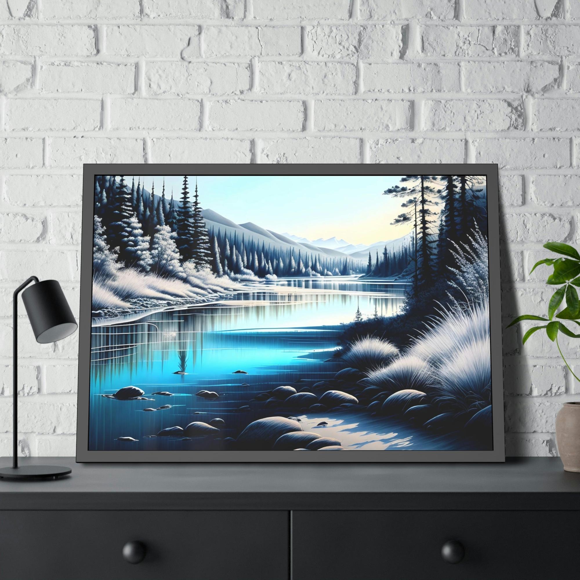 Lakes And Rivers Riverside Beauty: Natural Canvas Wall Art of a Beautiful River Landscape