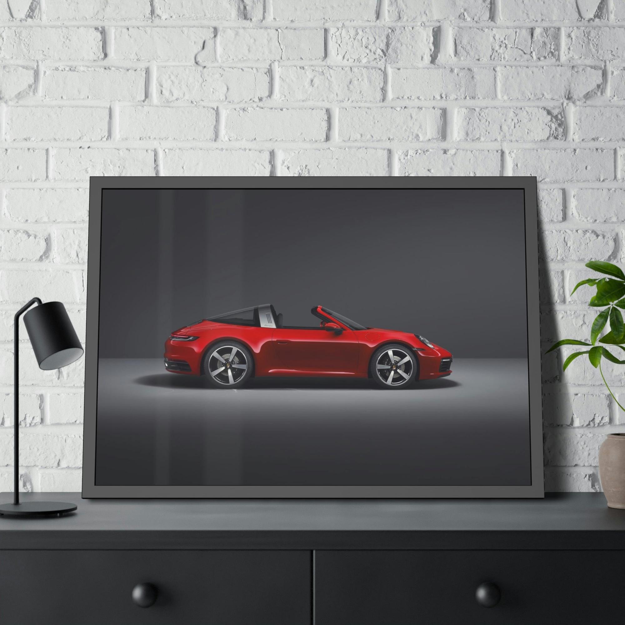 Porsche Ravishing Red: Canvas Wall Art Print of a Sleek and Stylish Red Porsche
