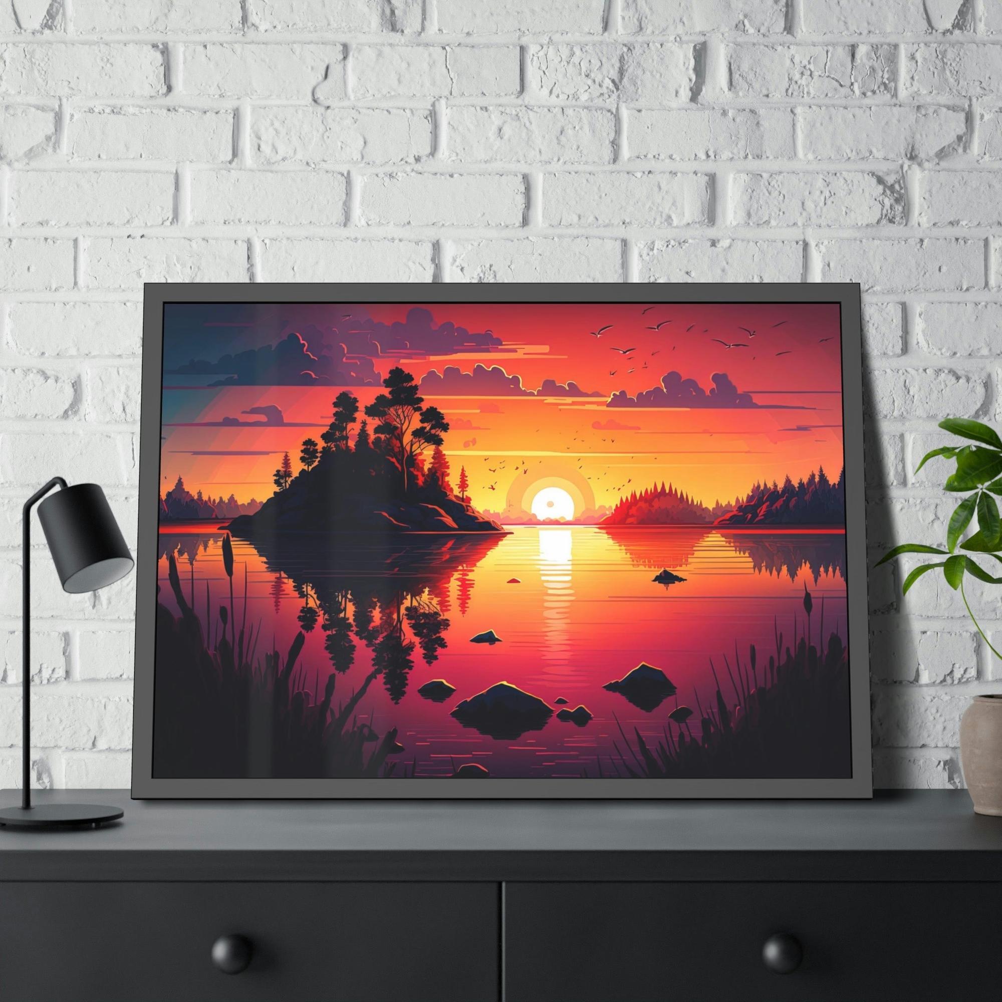 Lakes And Rivers The Majesty of Lakes and Rivers: Natural Canvas Wall Art of Stunning Scenery
