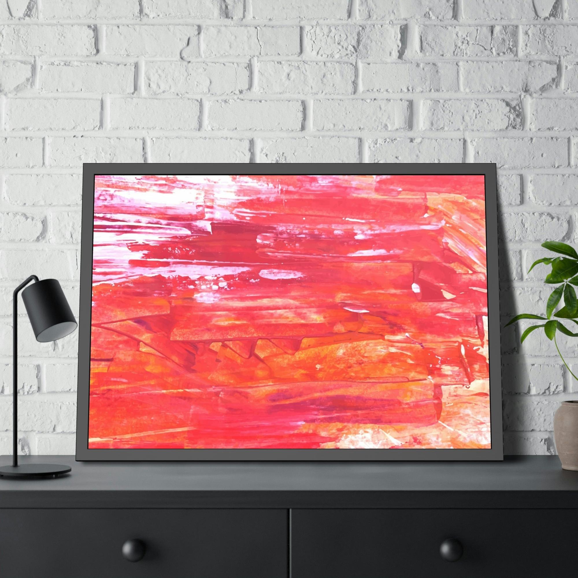 Red Abstract Art Red Inspiration: A Mesmerizing Print on Natural Canvas for Your Wall Decor