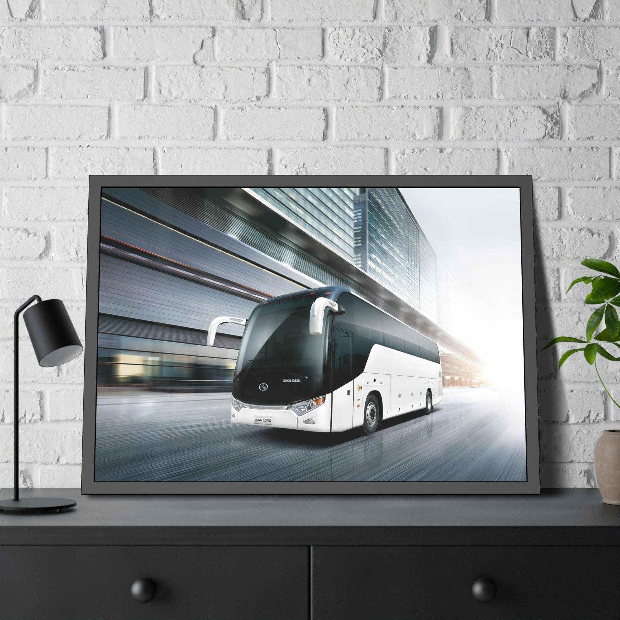 Bus Urbanscapes Unveiled: Bus Artwork on Framed Poster & Canvas