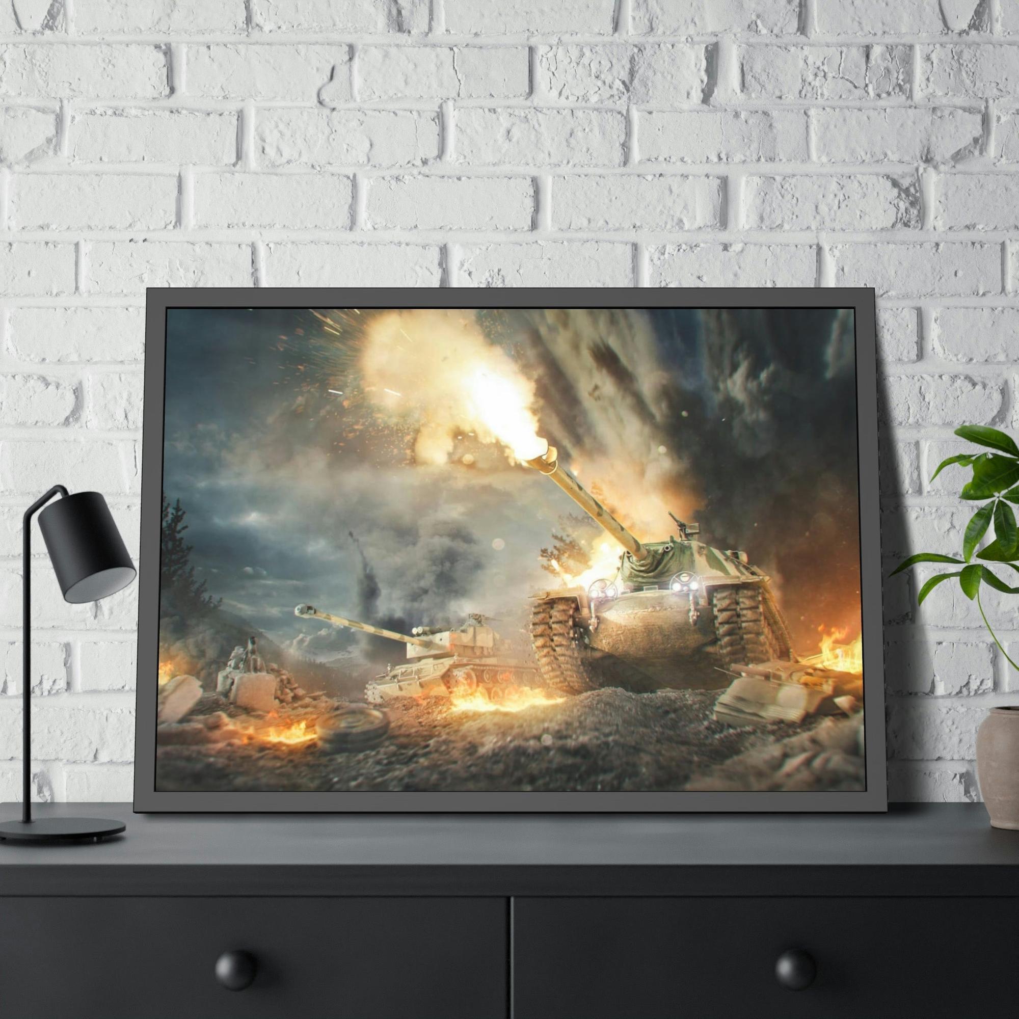 World Of Tanks Armored Legends in Motion: Striking World of Tanks Сanvas Wall Art