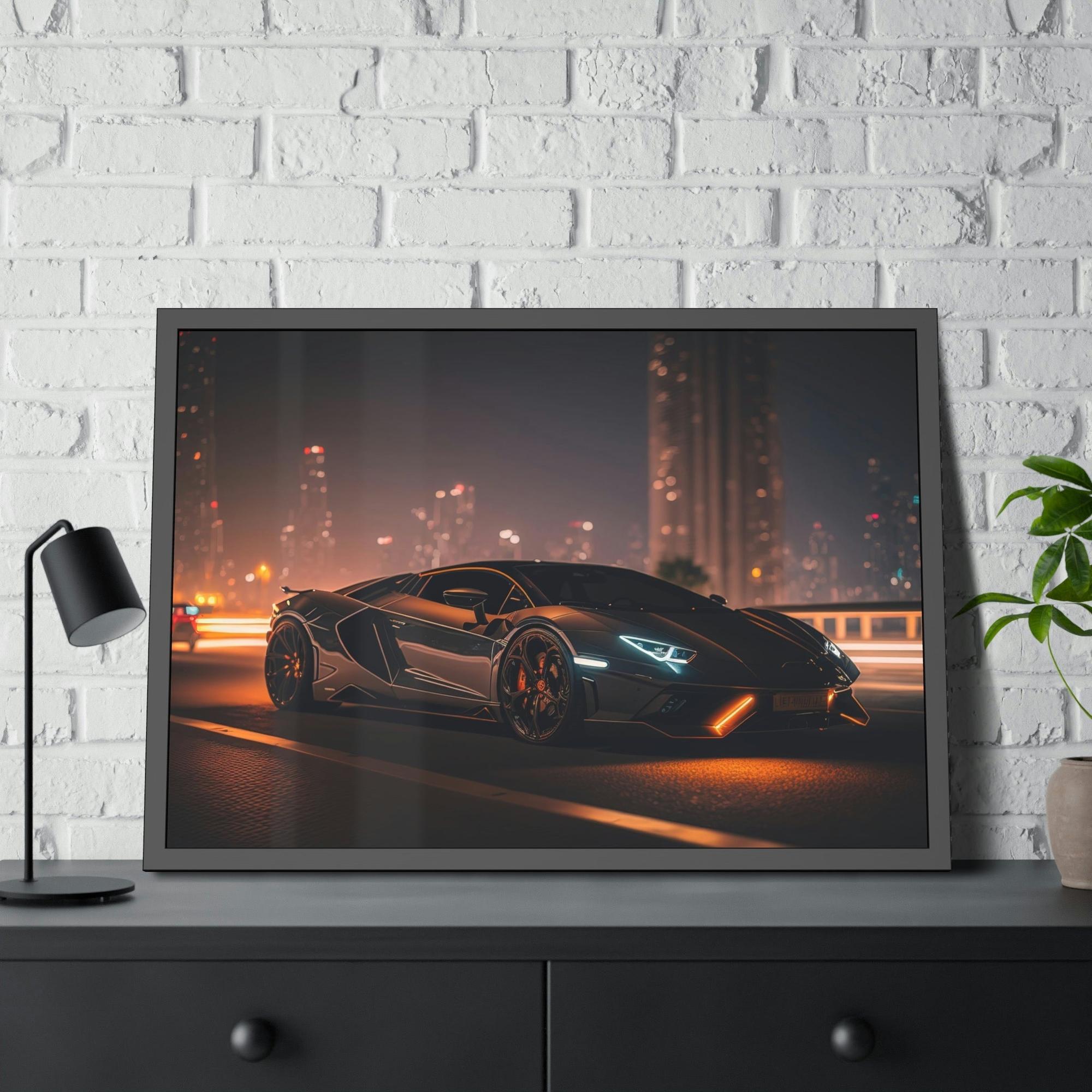 Lamborghini Exquisite Performance: Lamborghini Framed Poster & Canvas and Wall Art Decor