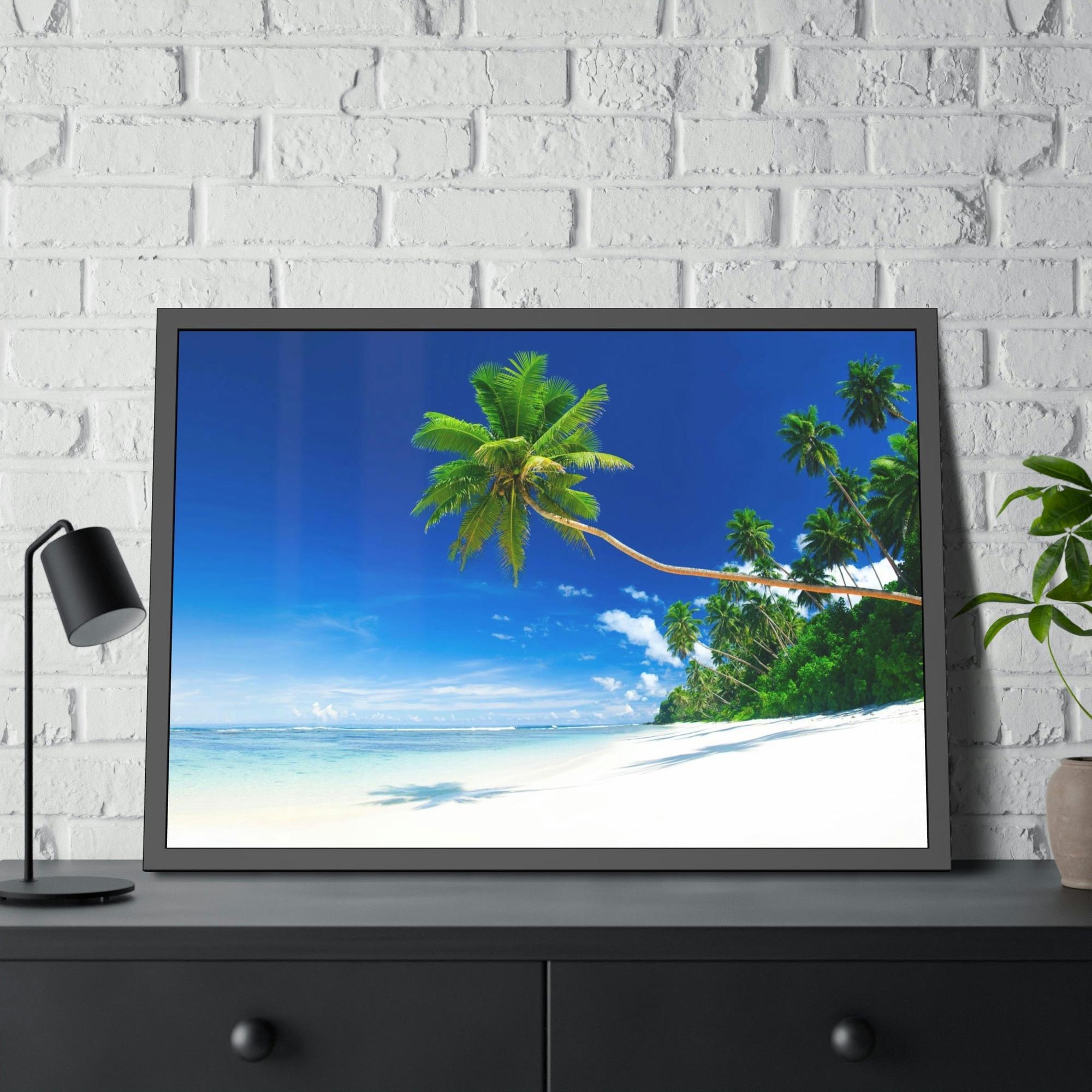 Island Beach Seaside Serenity: Canvas & Poster Print of a Peaceful Beach on an Island