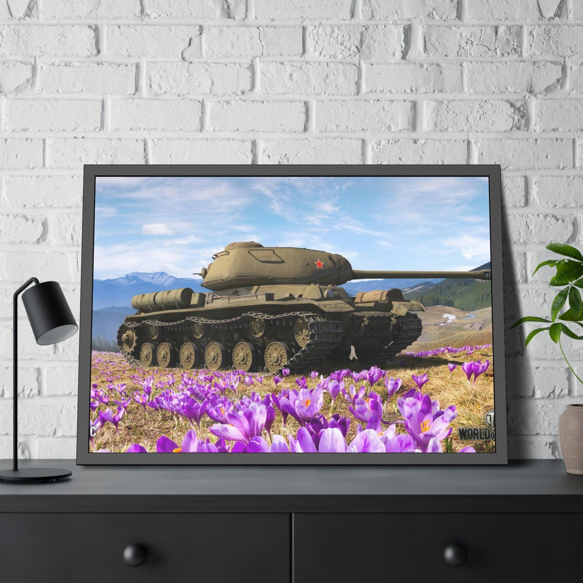 World Of Tanks Strategic Brilliance: Framed Canvas Showcasing World of Tanks Tactics