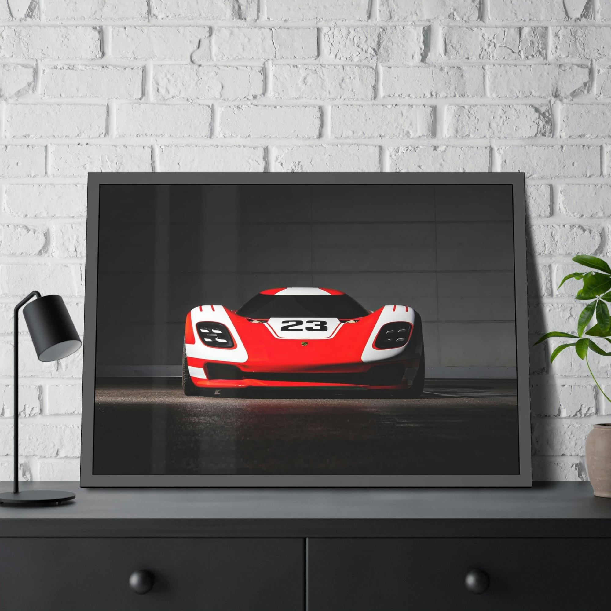 Porsche Speed and Beauty: Natural Canvas and Framed Prints of Porsche Sports Cars