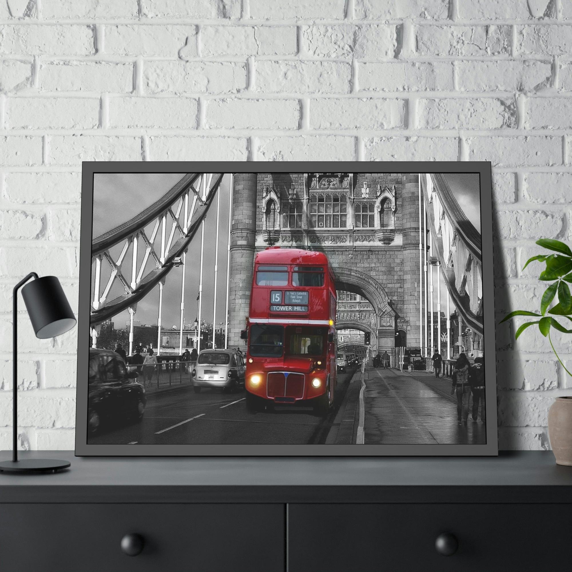 Bus City Rhythms: High-Quality Print on Canvas & Poster portraying a Vibrant Bus