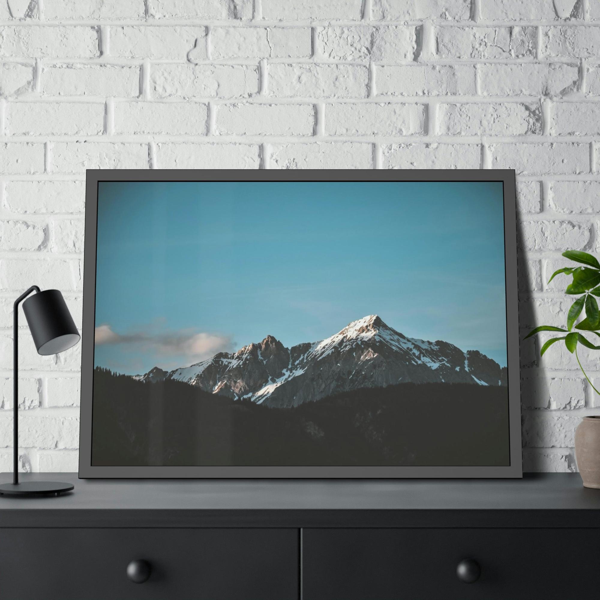 Mountains Majestic Peaks: Natural Canvas and Framed Poster of Mountain Ranges