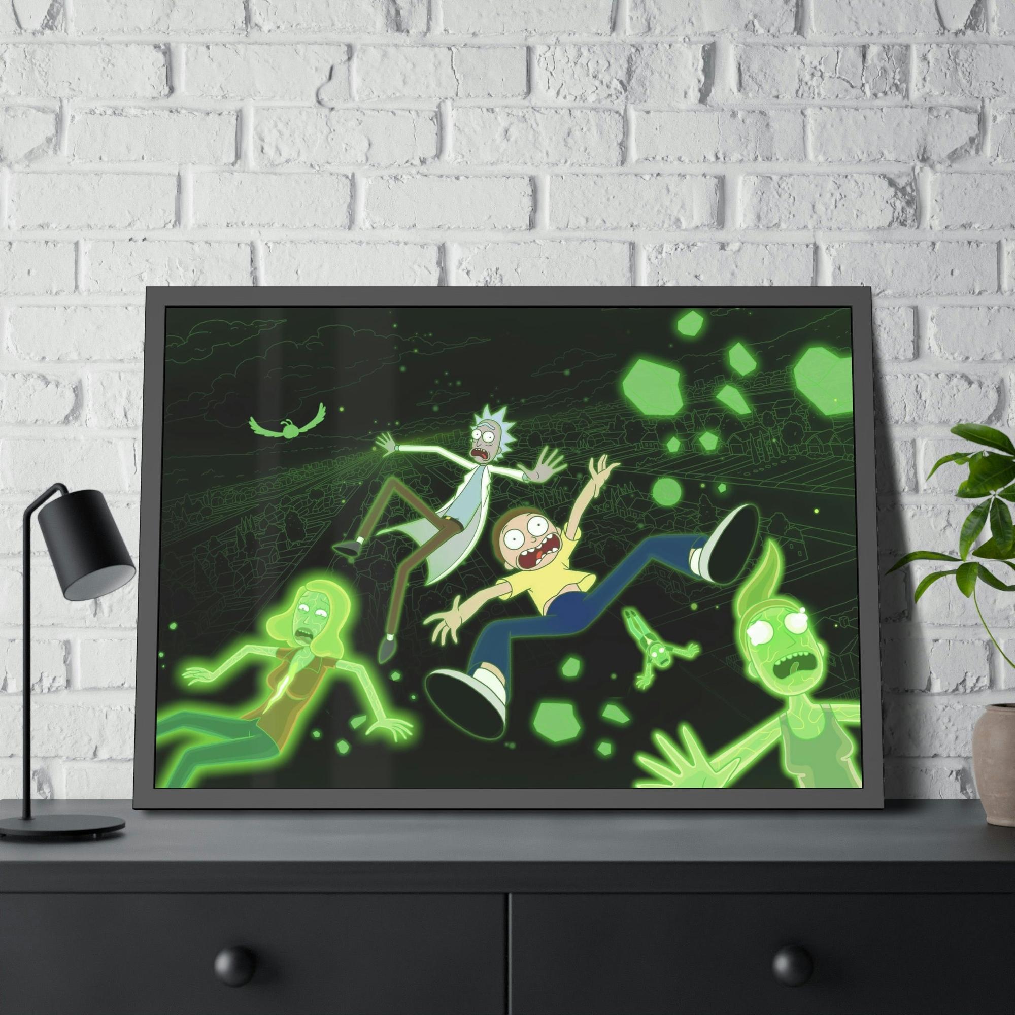Rick And Morty Art Interdimensional Adventure: Rick and Morty Art Print on Canvas for Wall Art Enthusiasts