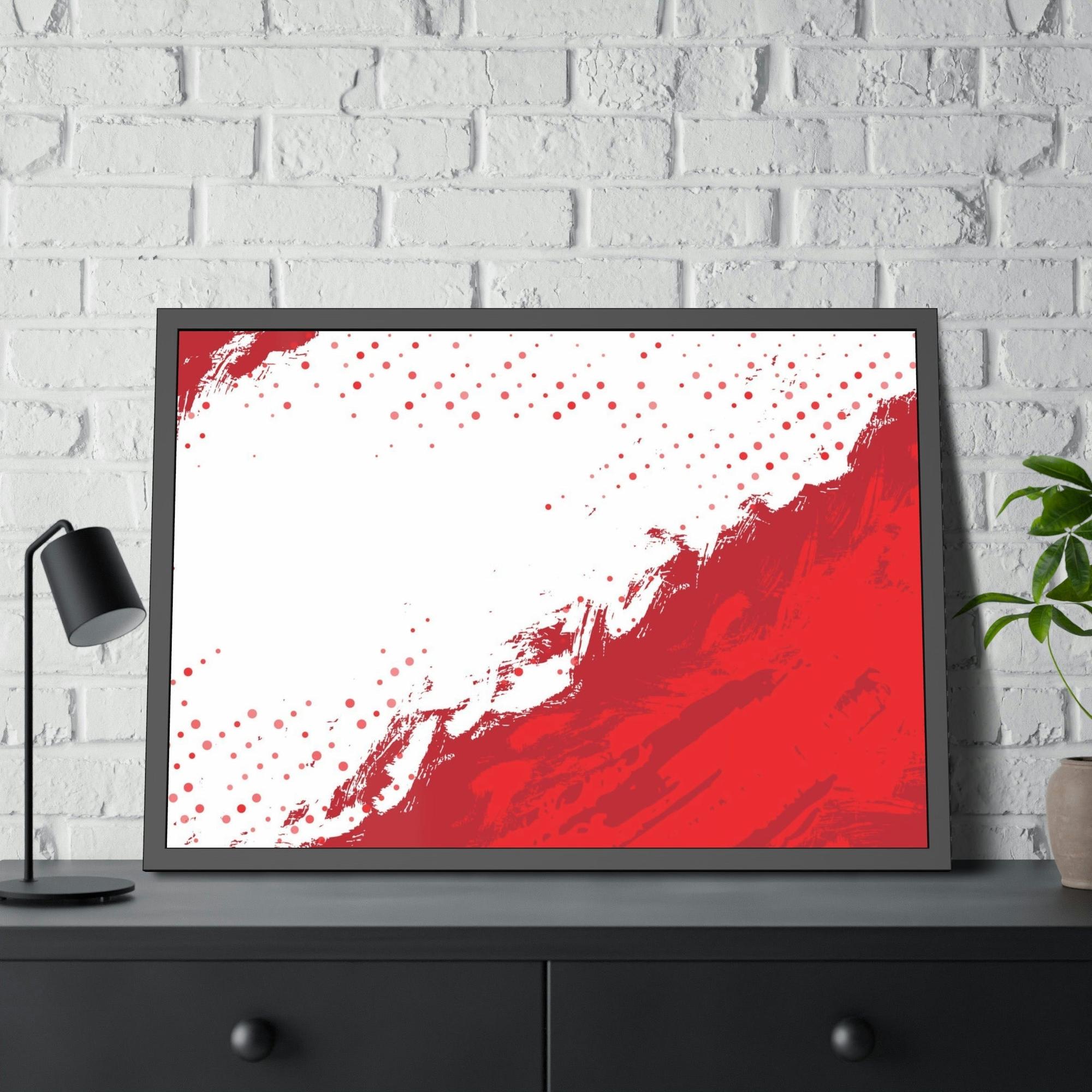 Red Abstract Art The Power of Color: Red Abstract Prints and Wall Art on Natural Canvas & Poster