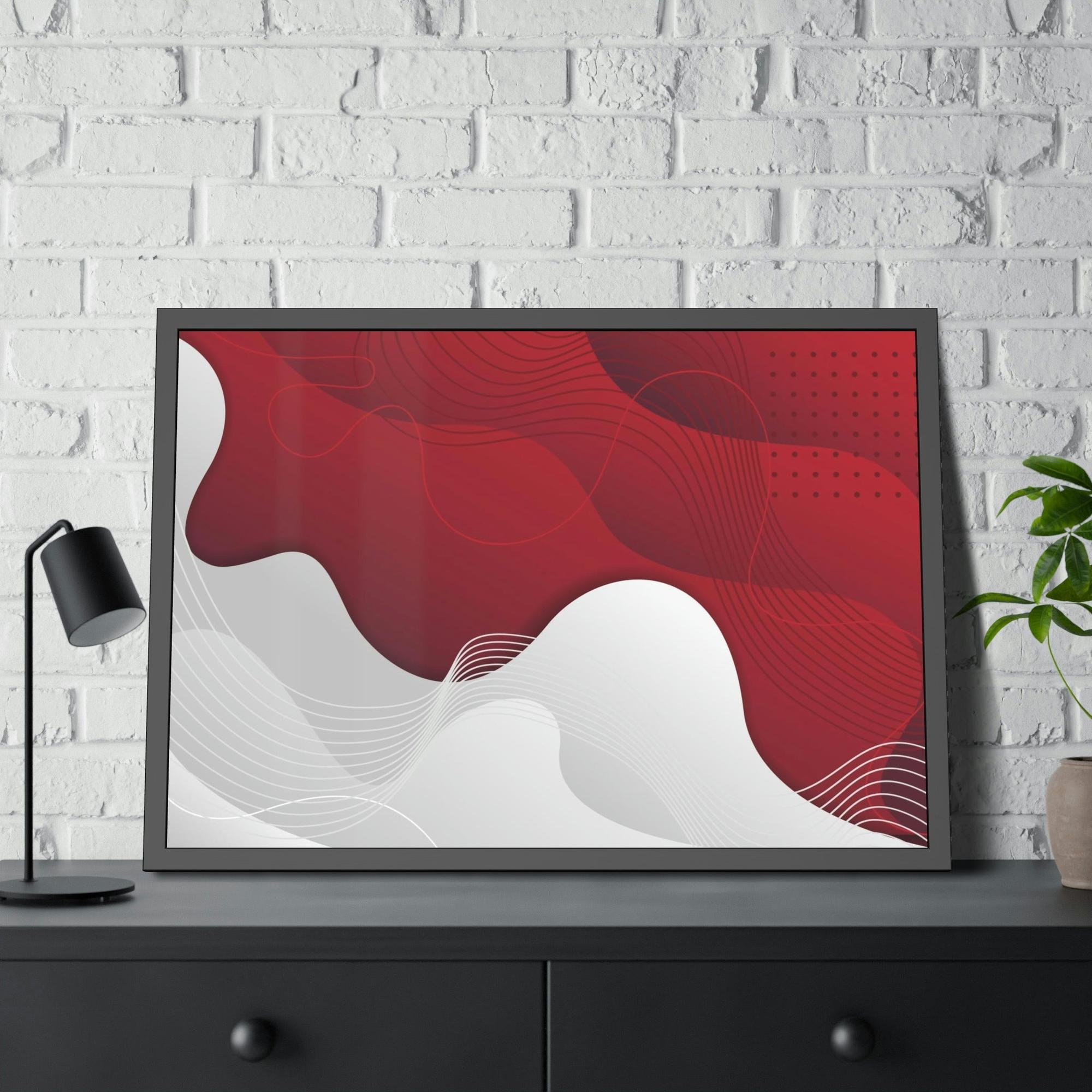 Red Abstract Art The Art of Passion: Red Abstract Art on Framed Canvas and Posters