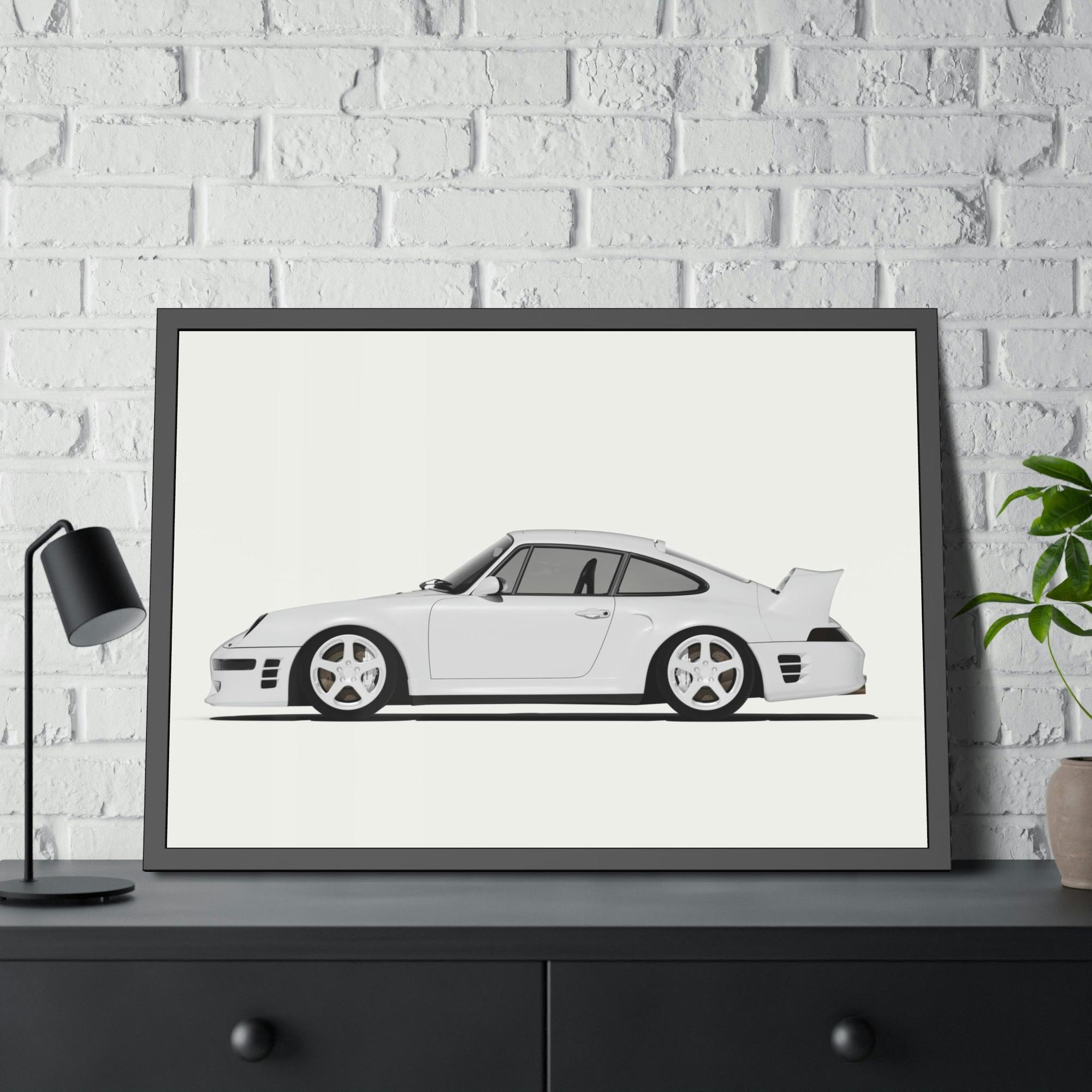 Porsche Porsche Paradise: Stunning Wall Art Featuring a Luxurious Porsche Scene on Natural Canvas