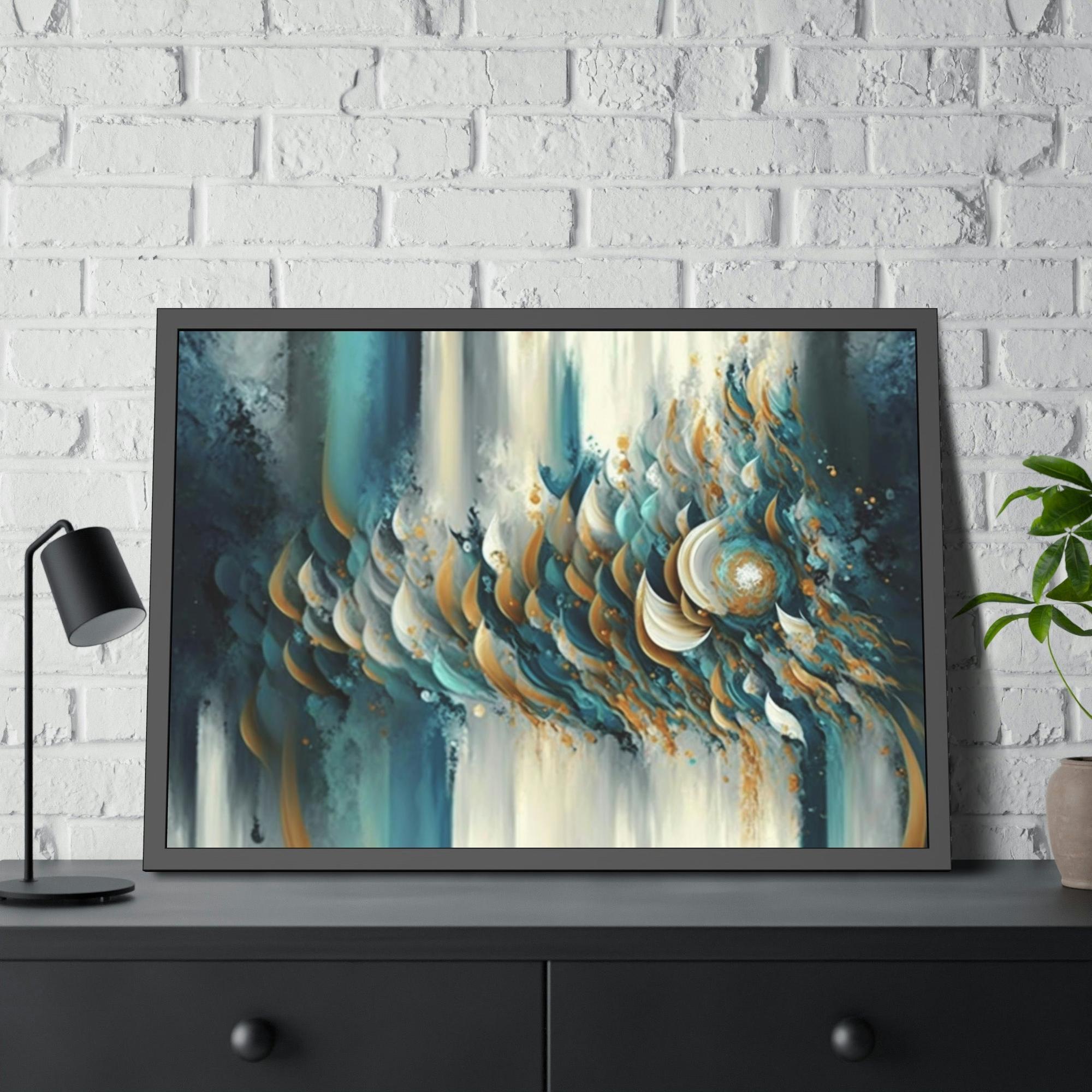 Teal Abstract Art Liquid Hues: Teal Abstraction