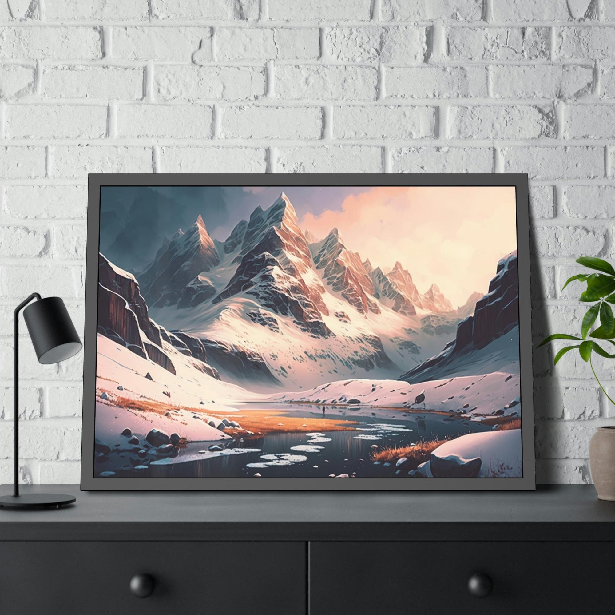 Mountains A Breathtaking View: An Artistic Expression of Mountain Landscapes on Canvas