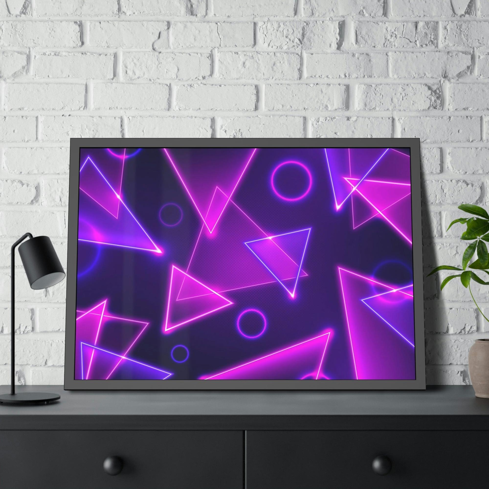 Neon Neon Symphony: Illuminating Wall Art Prints with Vibrant Colors on Canvas