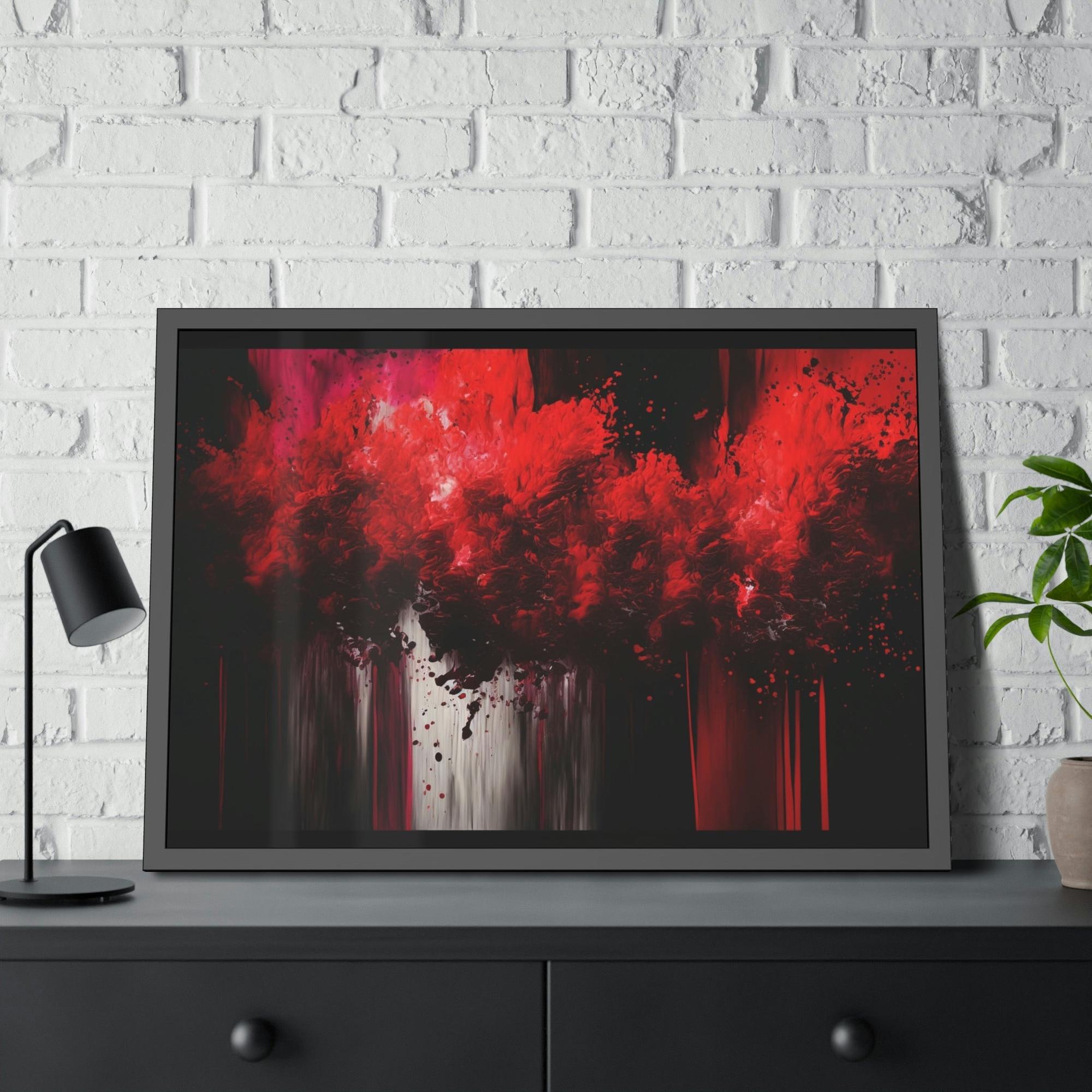 Red Abstract Art Crimson Chaos: Red Abstract Art