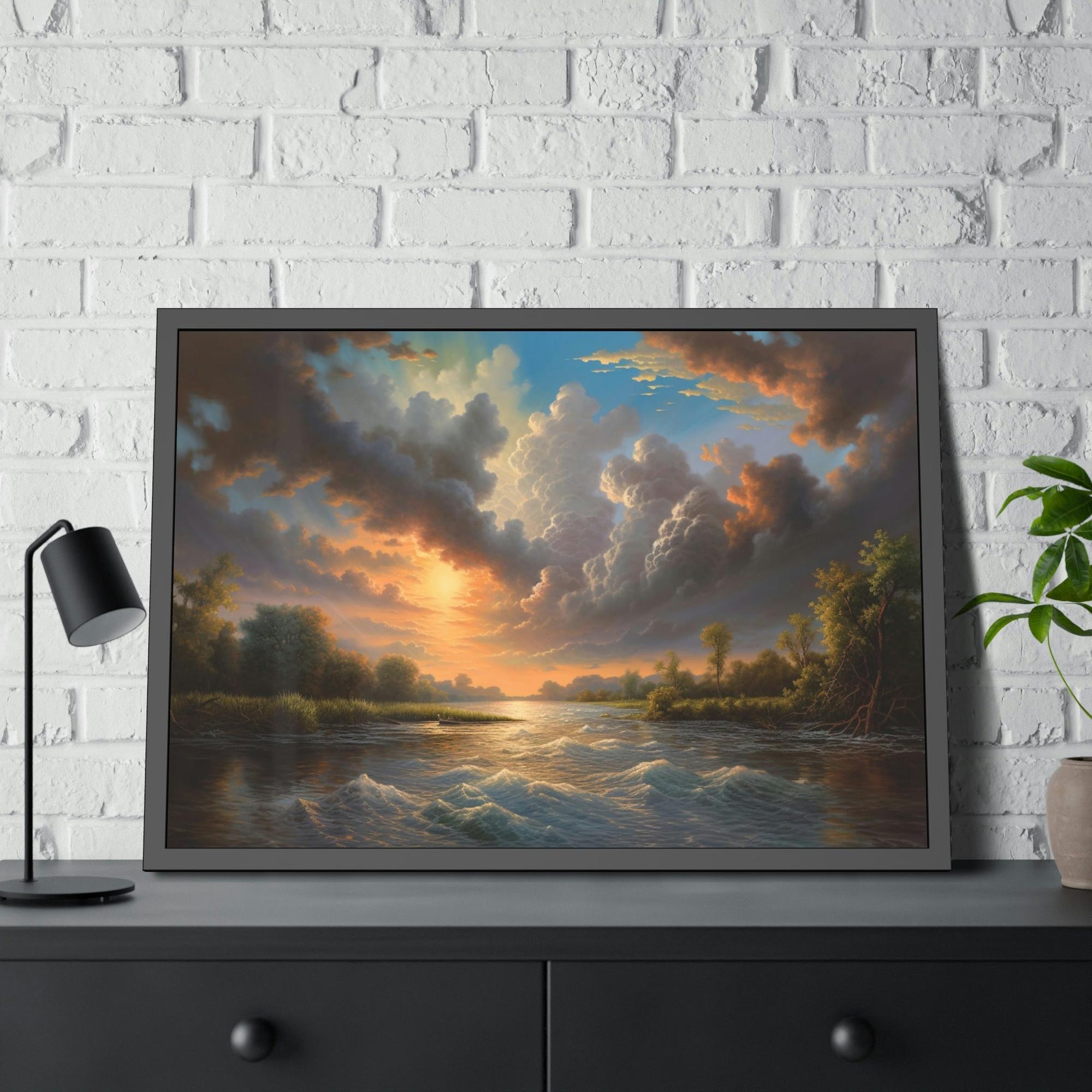 Lakes And Rivers Enchanted Waters: Framed Canvas and Poster Print of Lakes and Rivers