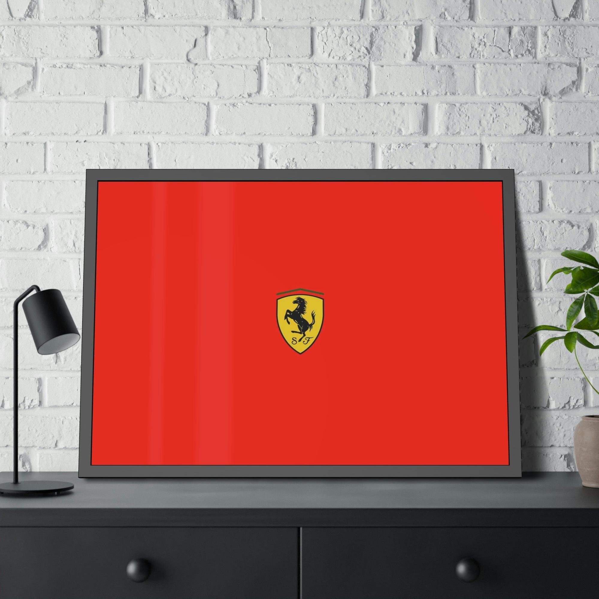 Mountains Prancing Horse: Framed Canvas and Poster of Ferrari's Iconic Symbol