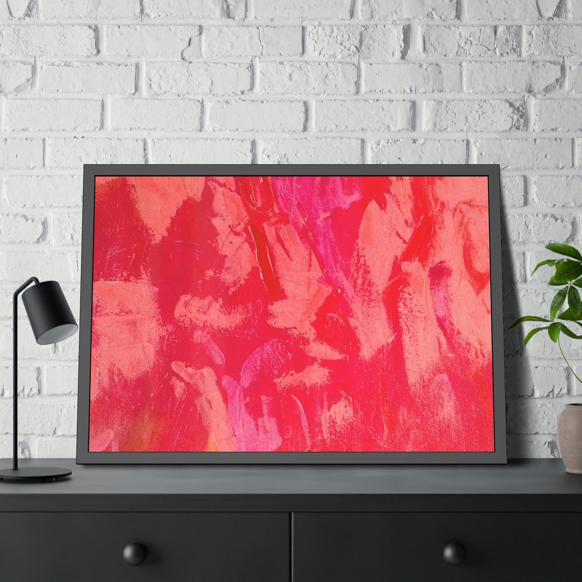 Red Abstract Art Vibrant Red: A Striking Print on Canvas to Add to Your Art Collection