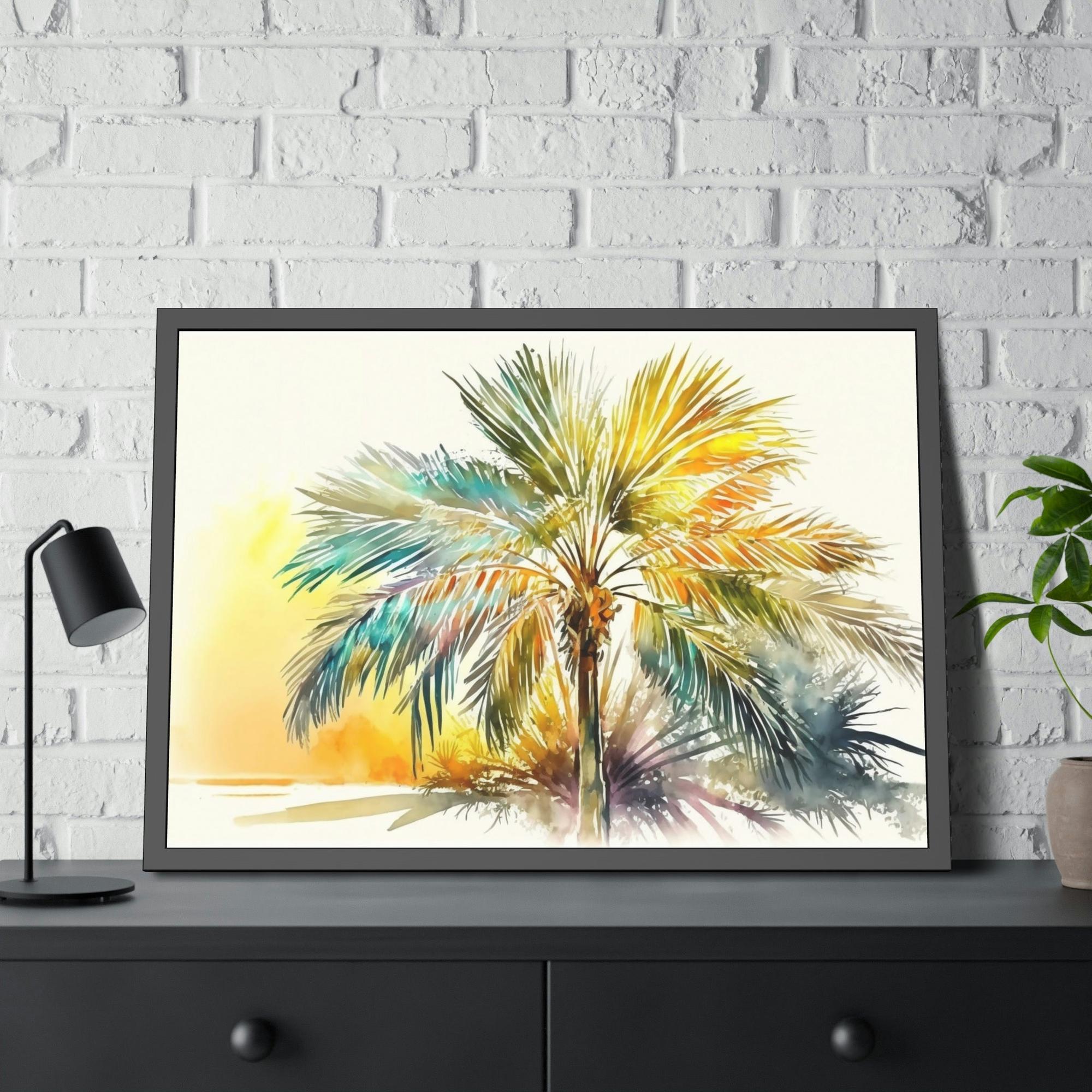 Palm Trees Framed Canvas Print of Palm Trees: Bringing the Tropics Indoors
