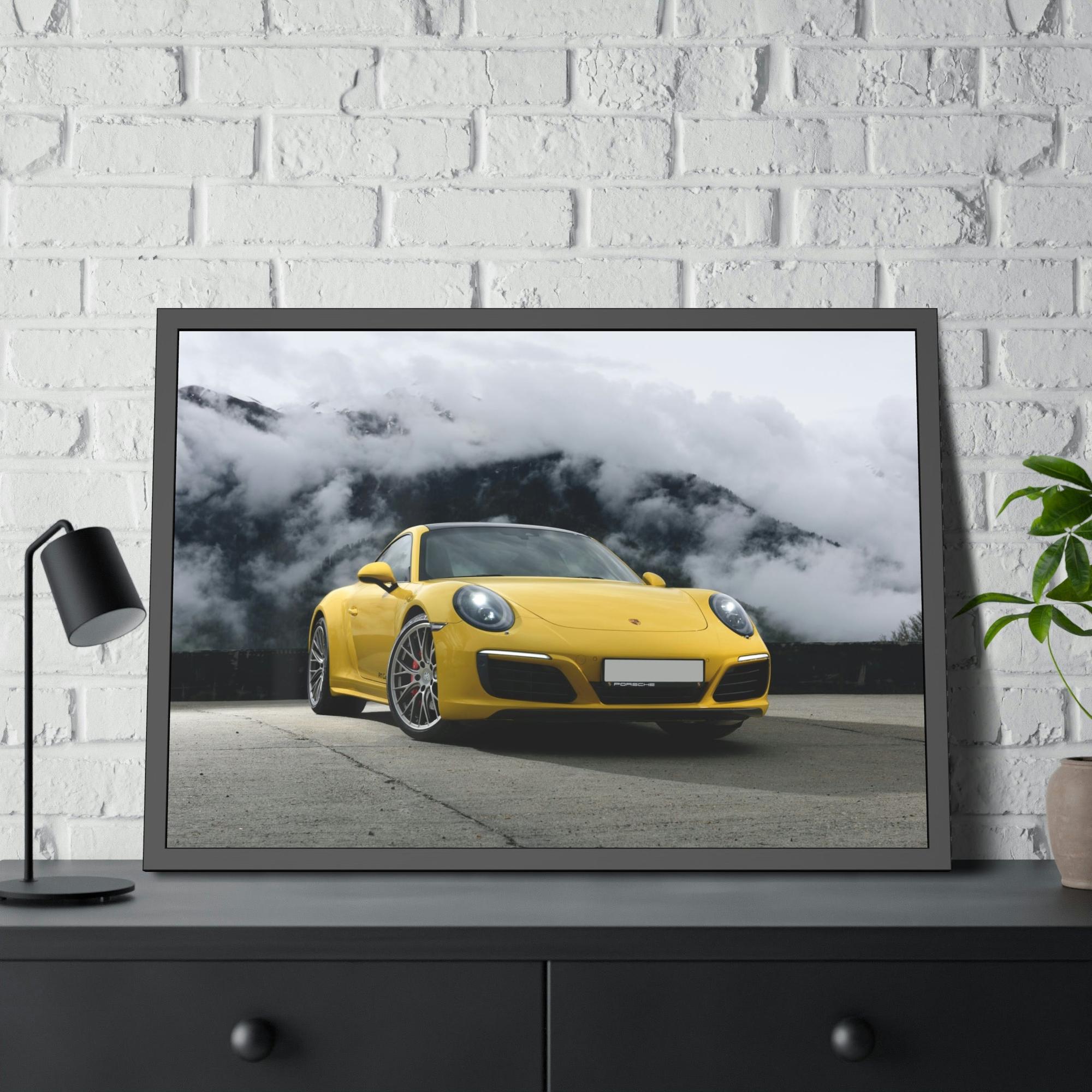 Porsche Porsche in the Mountains: A Scenic Canvas & Poster Print for Adventurers